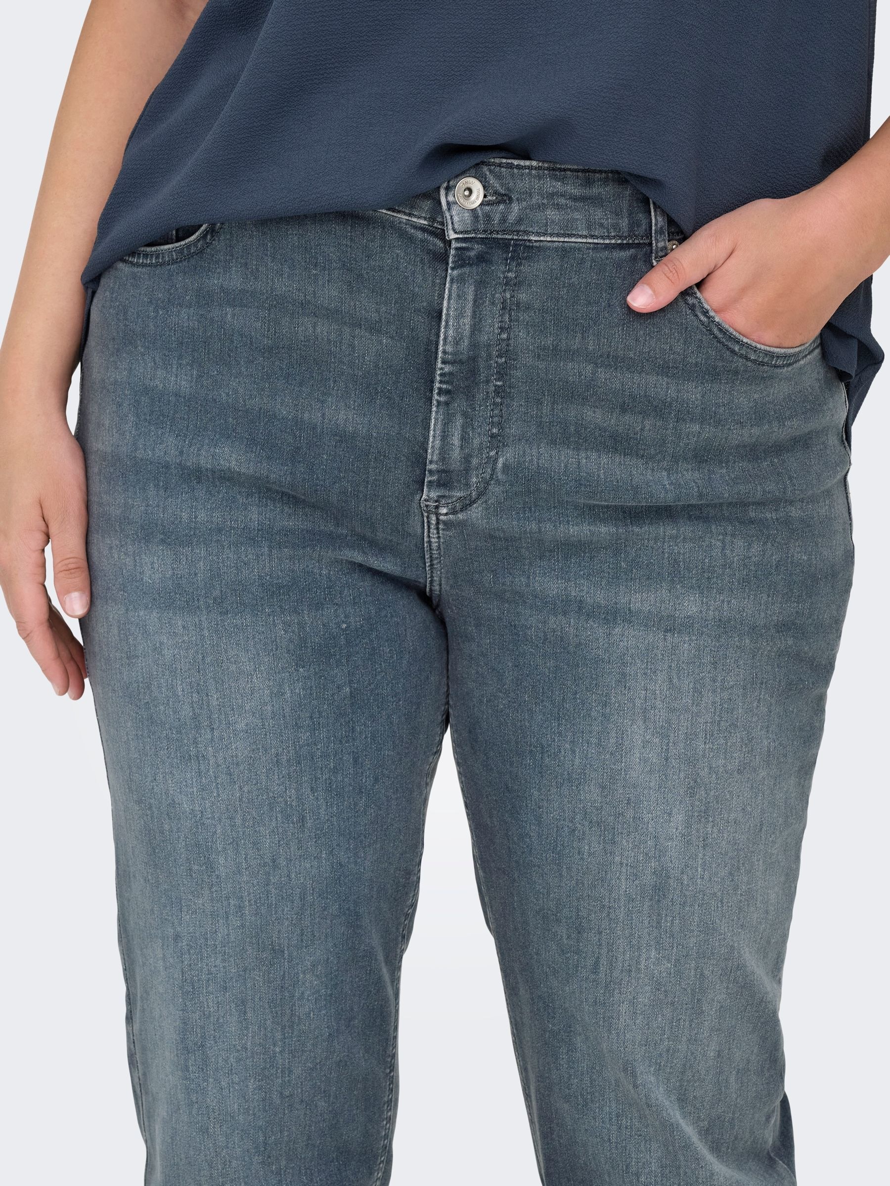 ONLY CARMAKOMA High-waist-Jeans "CARWILLY HW STRAIGHT DNM REA2602 NOOS" Bau günstig online kaufen