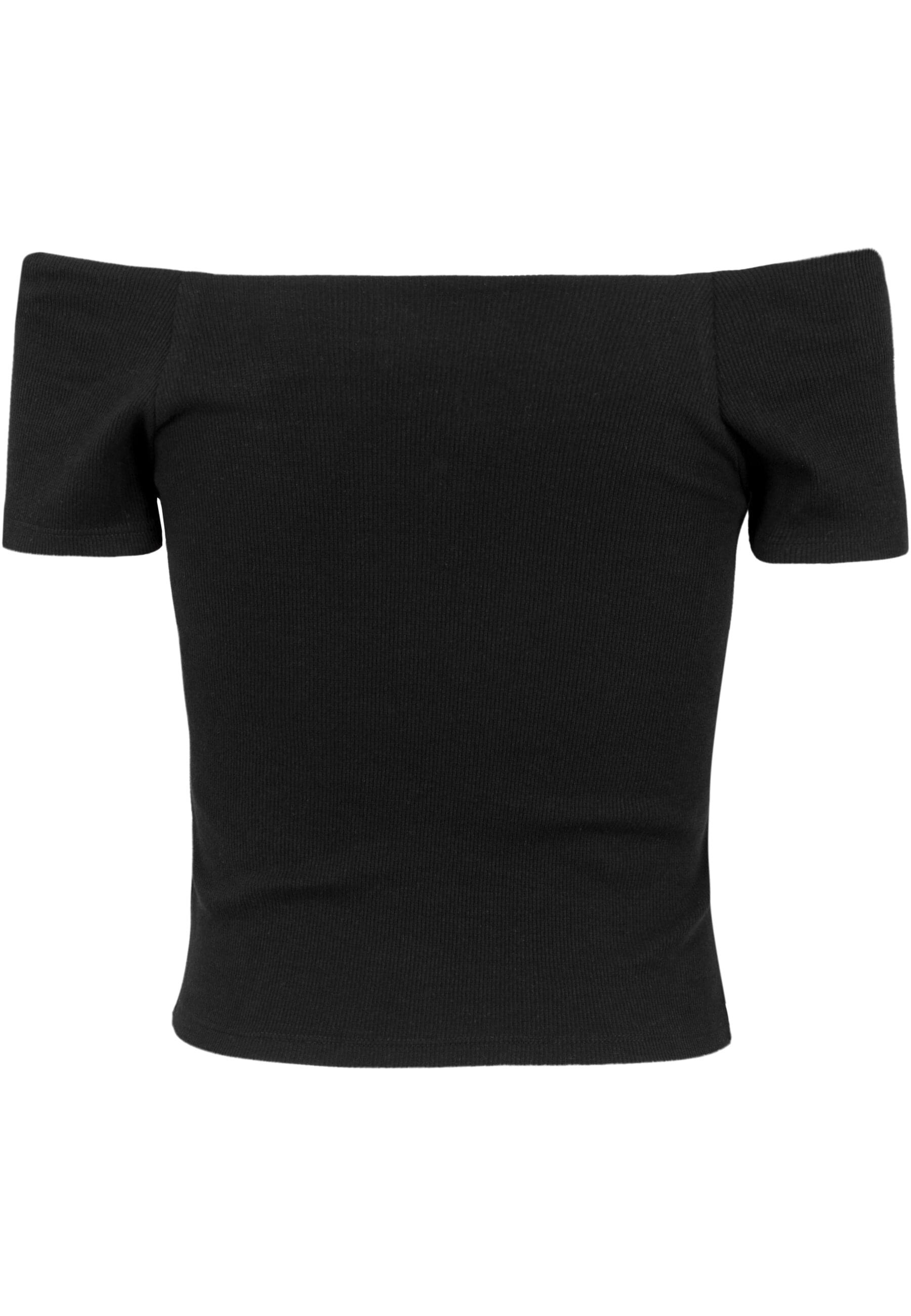 URBAN CLASSICS T-Shirt »Urban Classics Damen Ladies Off Shoulder Rib Tee«, (1 tlg.)