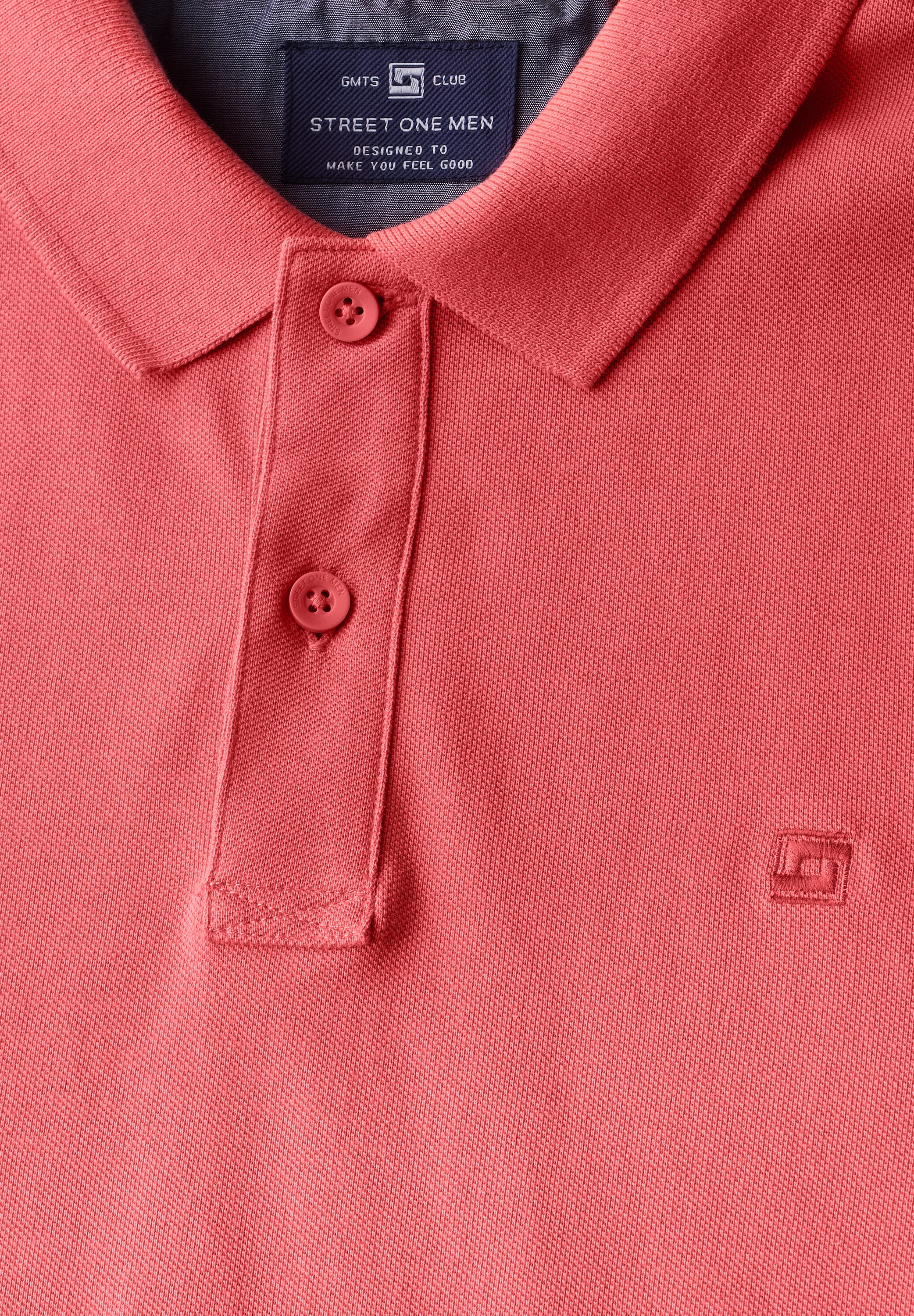STREET ONE MEN Poloshirt, aus reiner Baumwolle