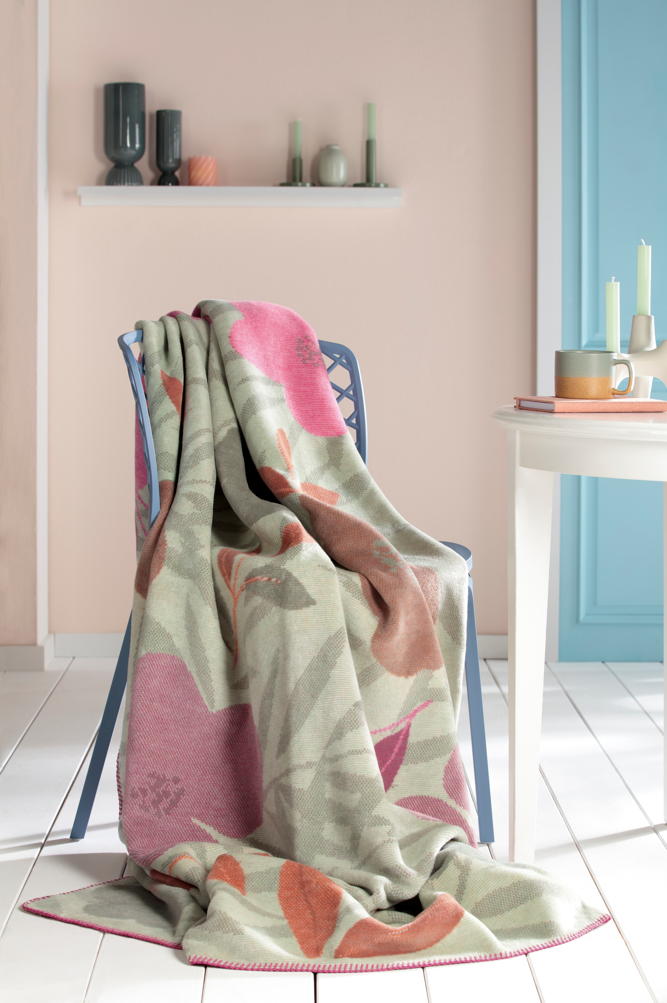 Biederlack Wohndecke »Wohndecke Sakura«, im floralen Design