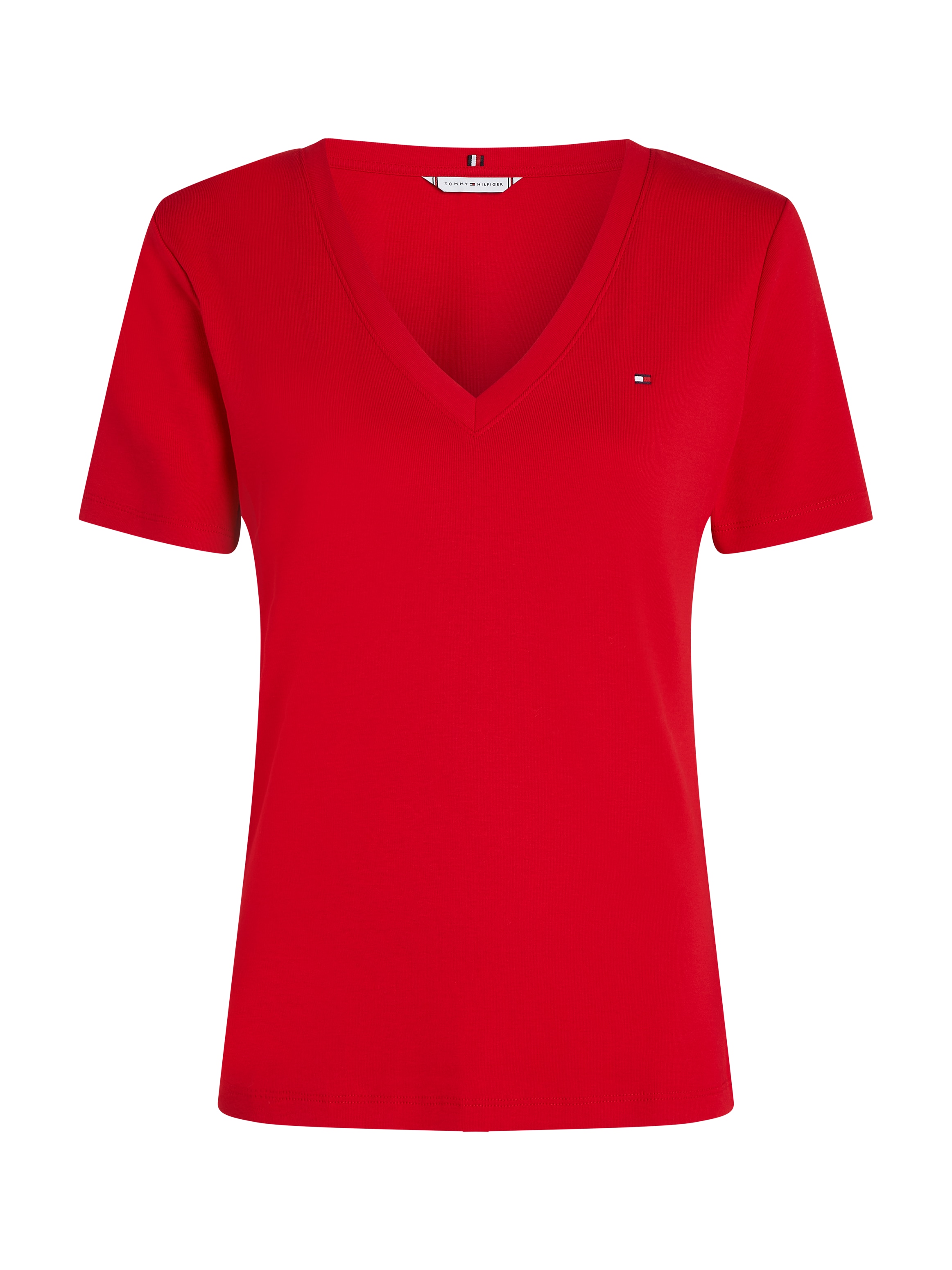 Tommy Hilfiger T-Shirt »SLIM CODY V-NK SS«, mit Logostickerei