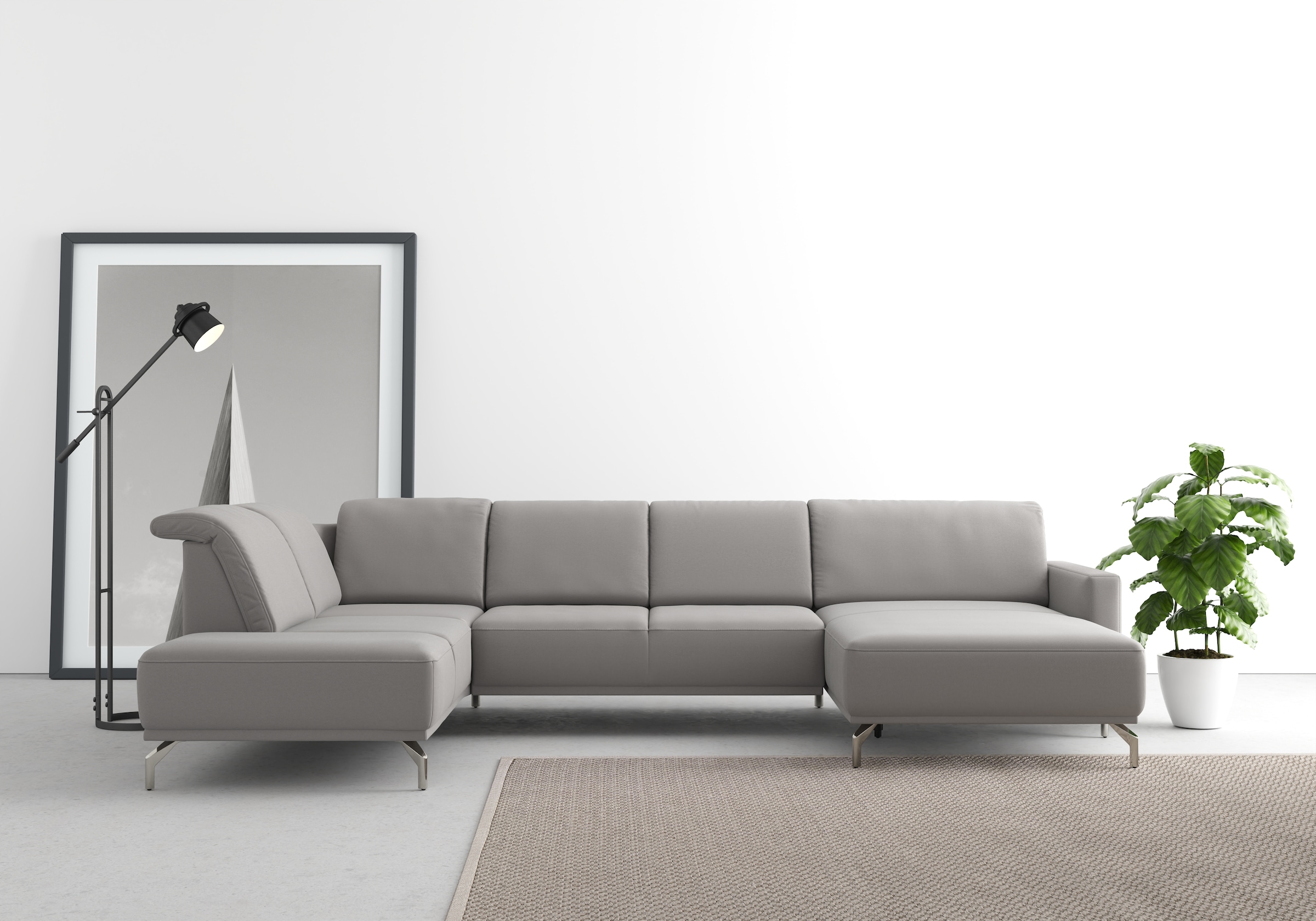 sit&more Wohnlandschaft "Bailando U-Form" wahlweise mit Kopfteilverstellung günstig online kaufen