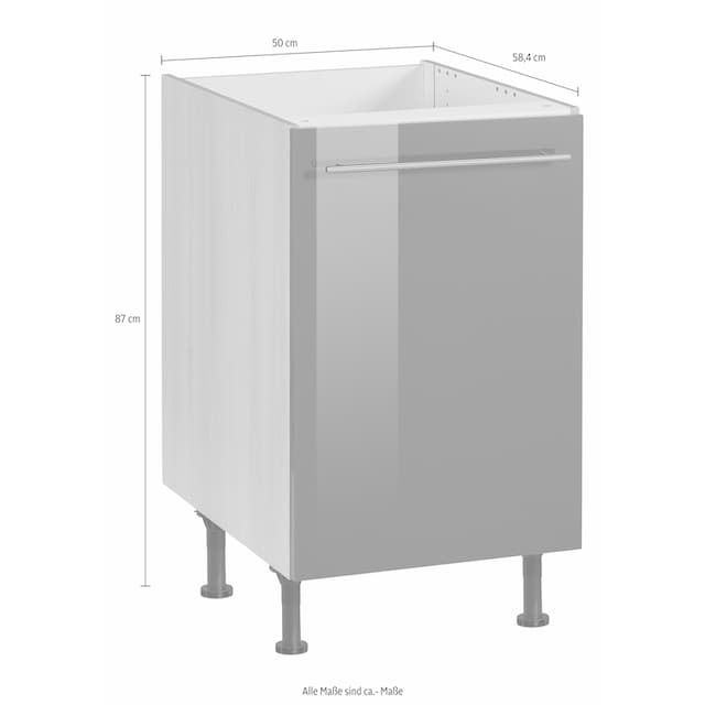 OPTIFIT Spülenschrank »Bern«, 50 cm breit, mit 1 Tür, mit höhenverstellbaren  Füßen, mit Metallgriff kaufen | BAUR