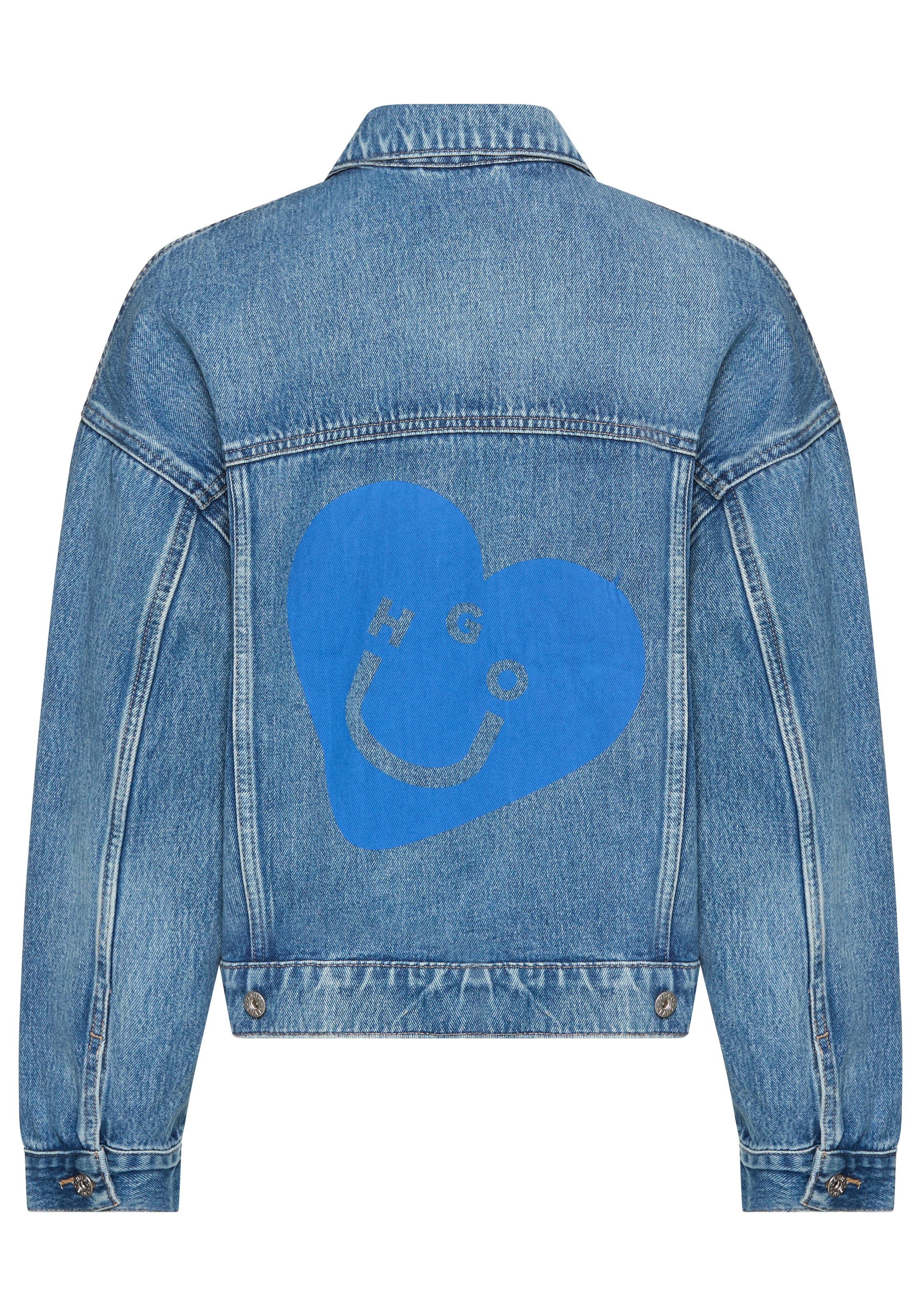 HUGO Blue Jeansjacke "Lou B", mit Backprint günstig online kaufen