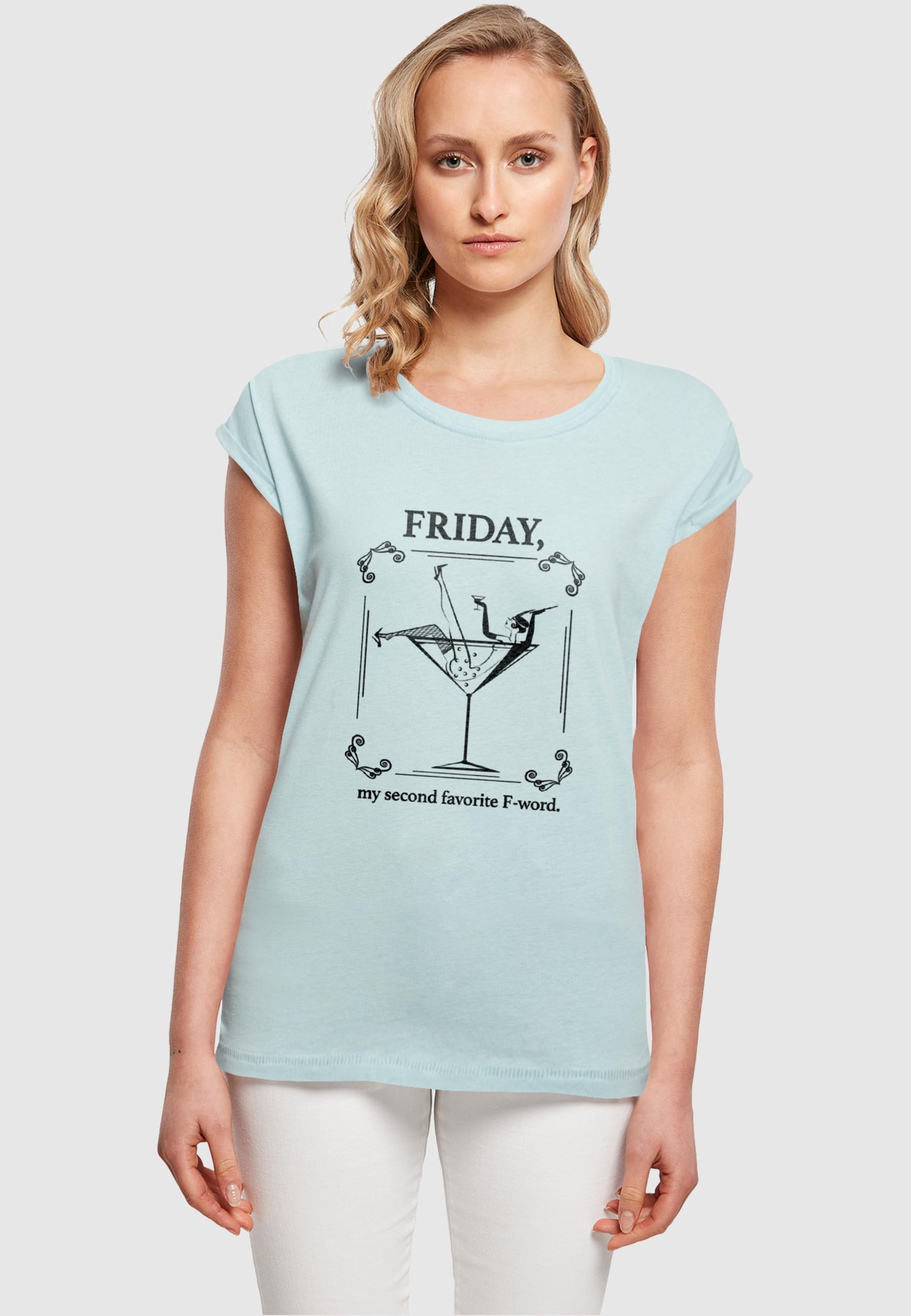 Thumbnail - MisterTee T-Shirt "MisterTee Damen Ladies F-Word Extended Shoulder Tee", (1 tlg.)