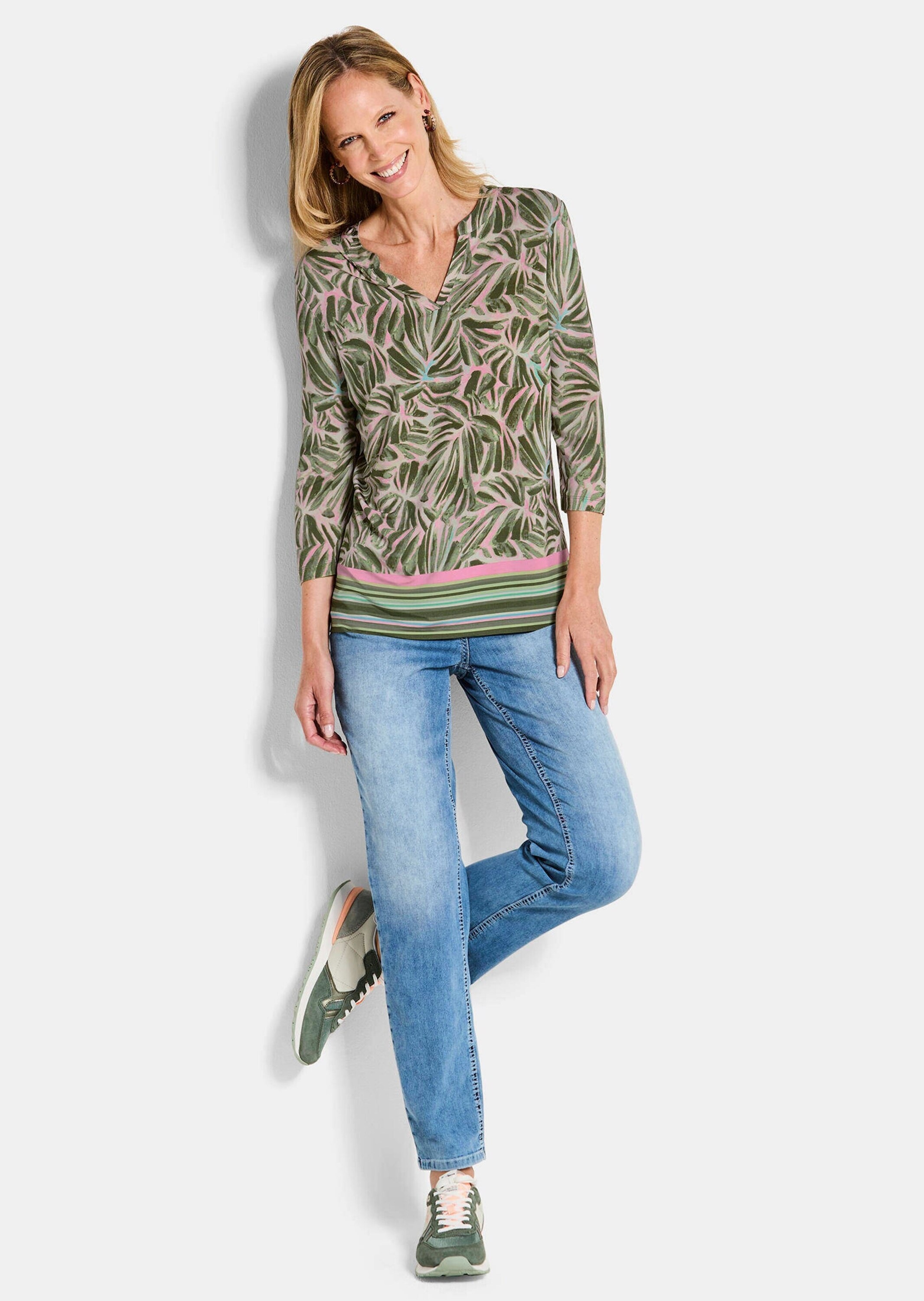 GOLDNER Print-Shirt "Kurzgröße Shirt aus kühlendem Viskose-Jersey" günstig online kaufen