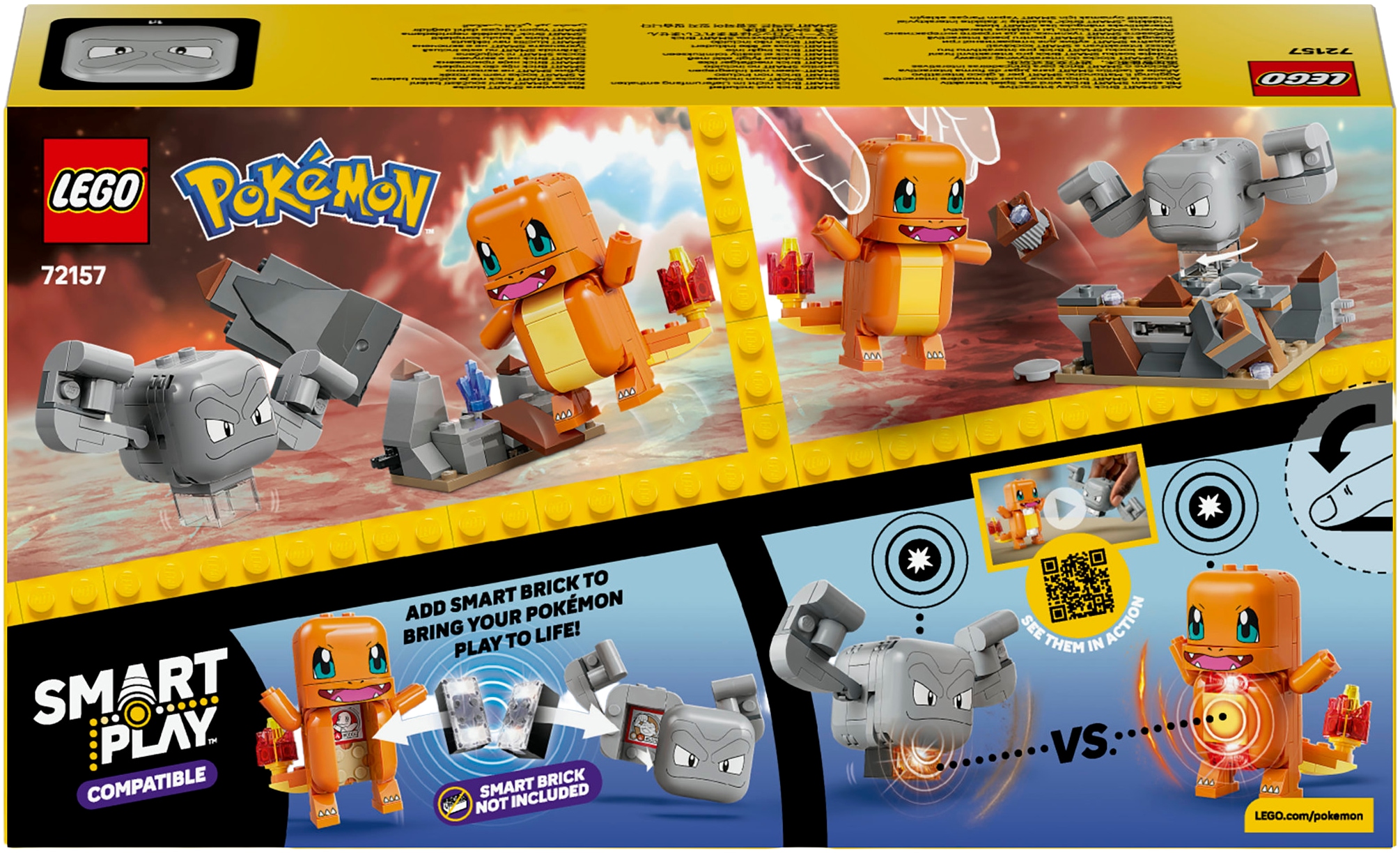 LEGO® Konstruktionsspielsteine »SMART Play:Glumandas und Kleinsteins Höhlenduell (72157), LEGO Pokémon« Mit SMART Brick kombatibel (nicht enthalten)