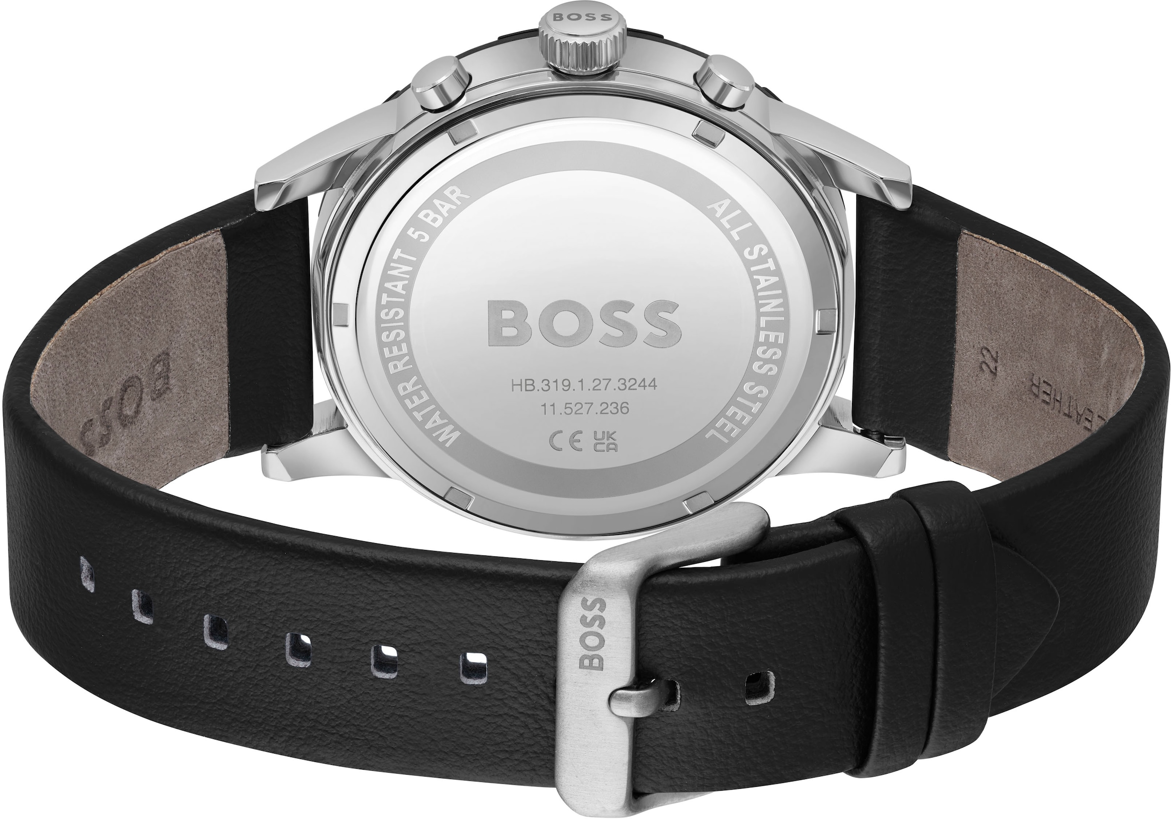 BOSS Chronograph »SOLGRADE, 1514031«, Quarzuhr, Herrenuhr, Armbanduhr, Solar, Stoppfunktion, Datum