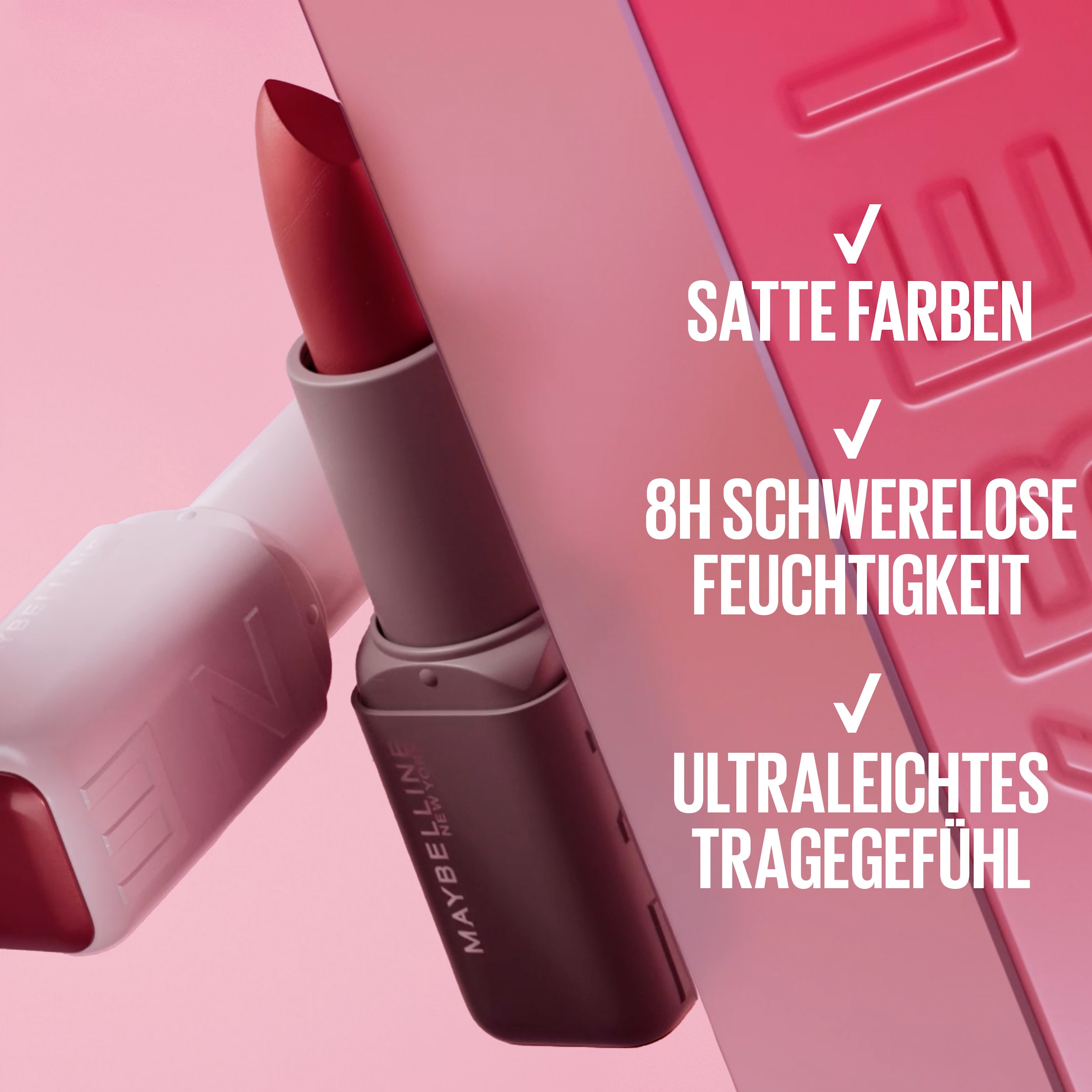 MAYBELLINE NEW YORK Lippenstift »SERUM LIPSTICK SATIN« 8 Stunden lang feuchtigkeitsspendend und aufpolsternd