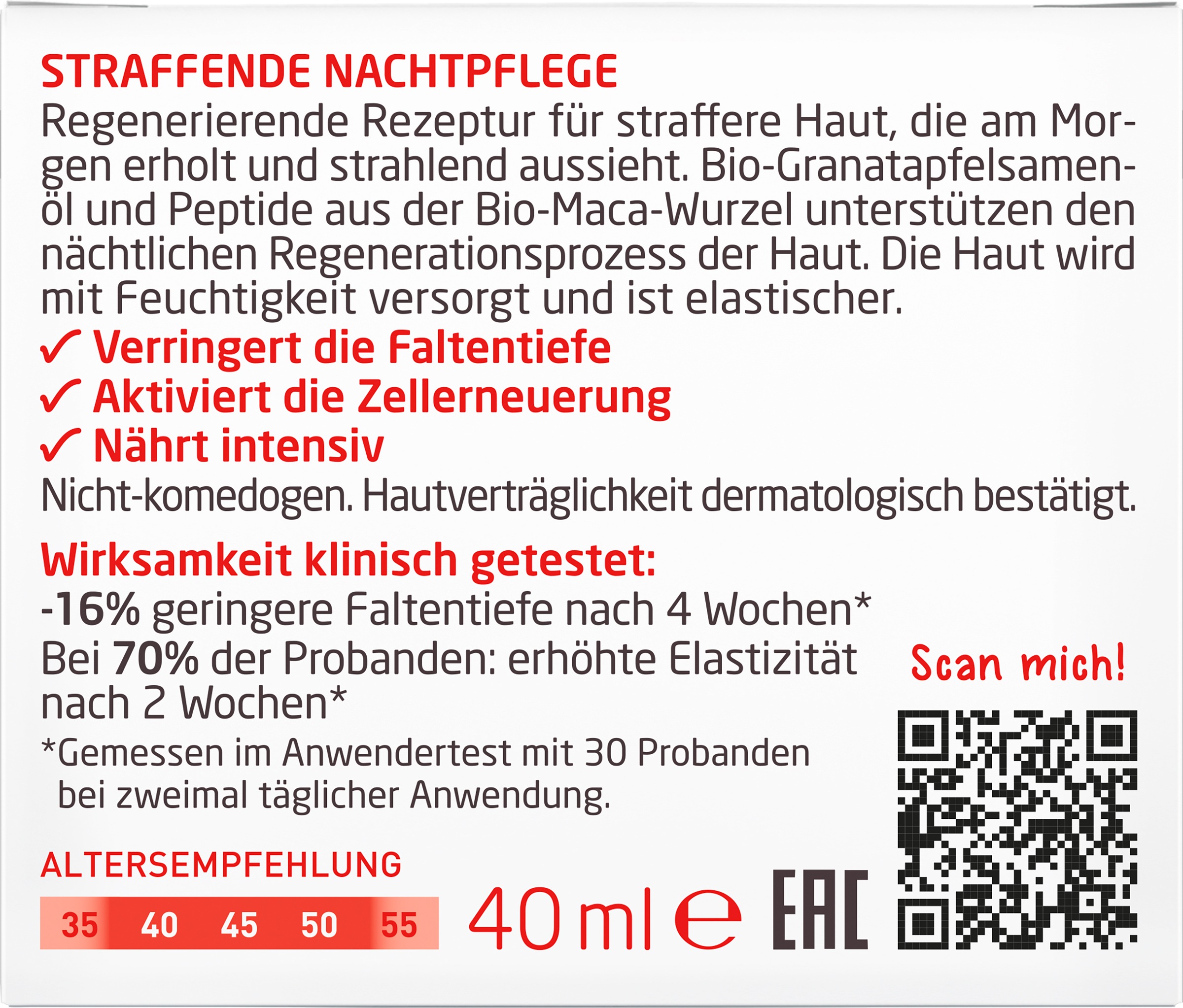 WELEDA Gesichtspflege »Weleda Straffende Nachtpflege Granatapfel & Maca-Peptide«