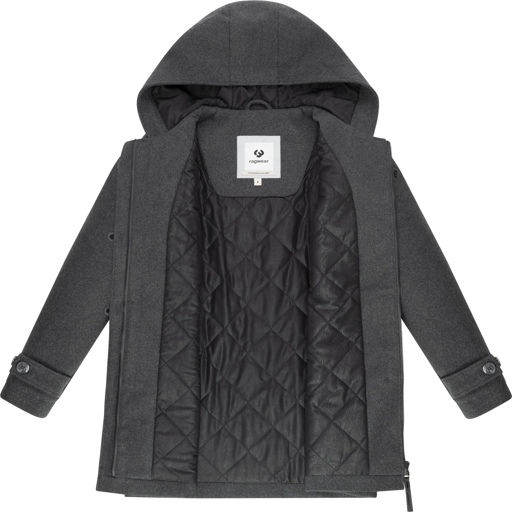 Ragwear Wintermantel »Duffina YOUMODO«, warmer Mantel mit Knopfleiste