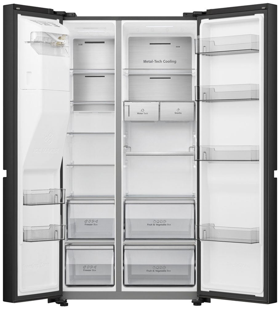 Hisense Side-by-Side »RS818N4TFC«, MetalCooling, No Frost Plus, mit Wassertank, Wifi