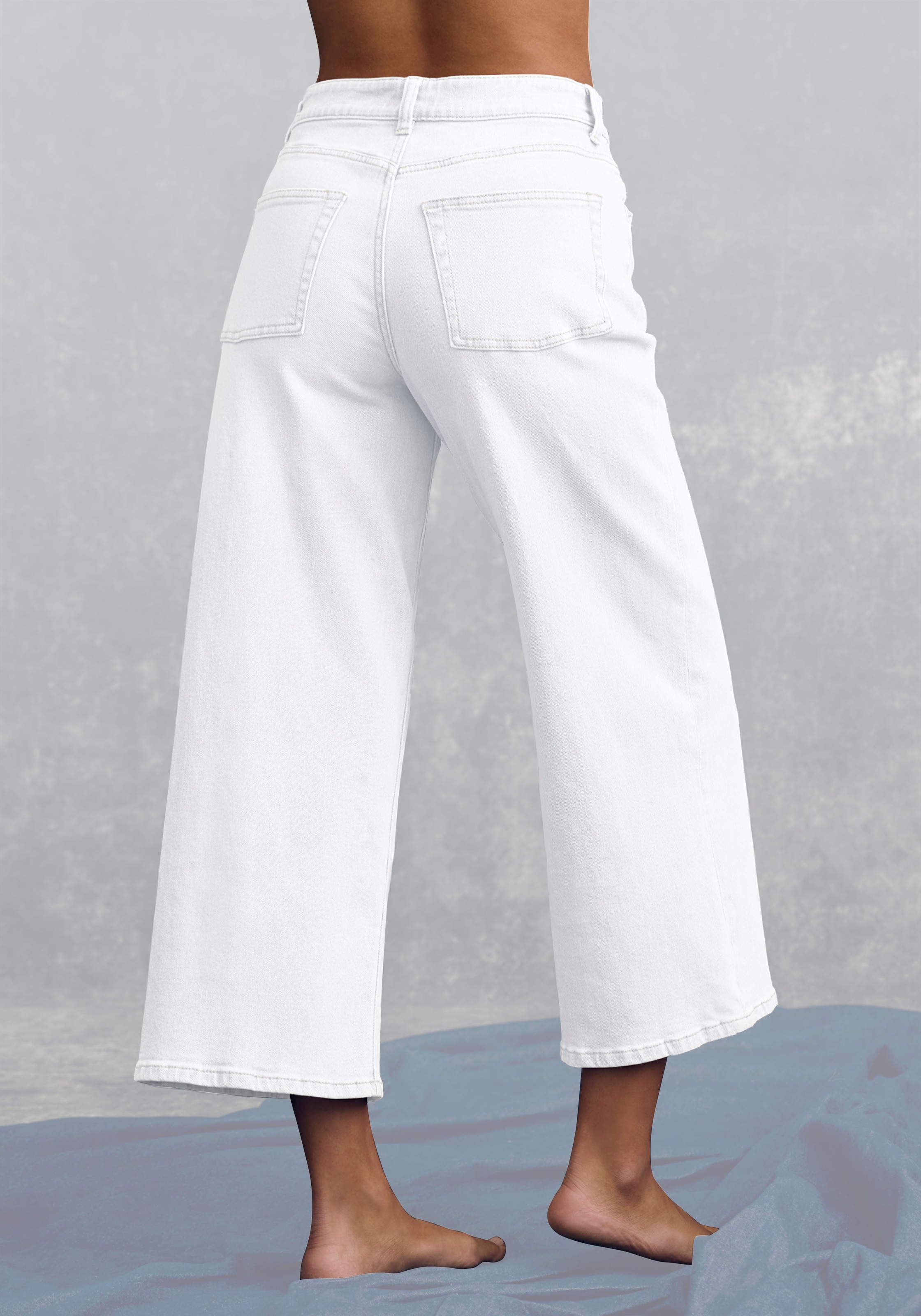 LASCANA Herren 7/8 Jeans Weiß 44 2