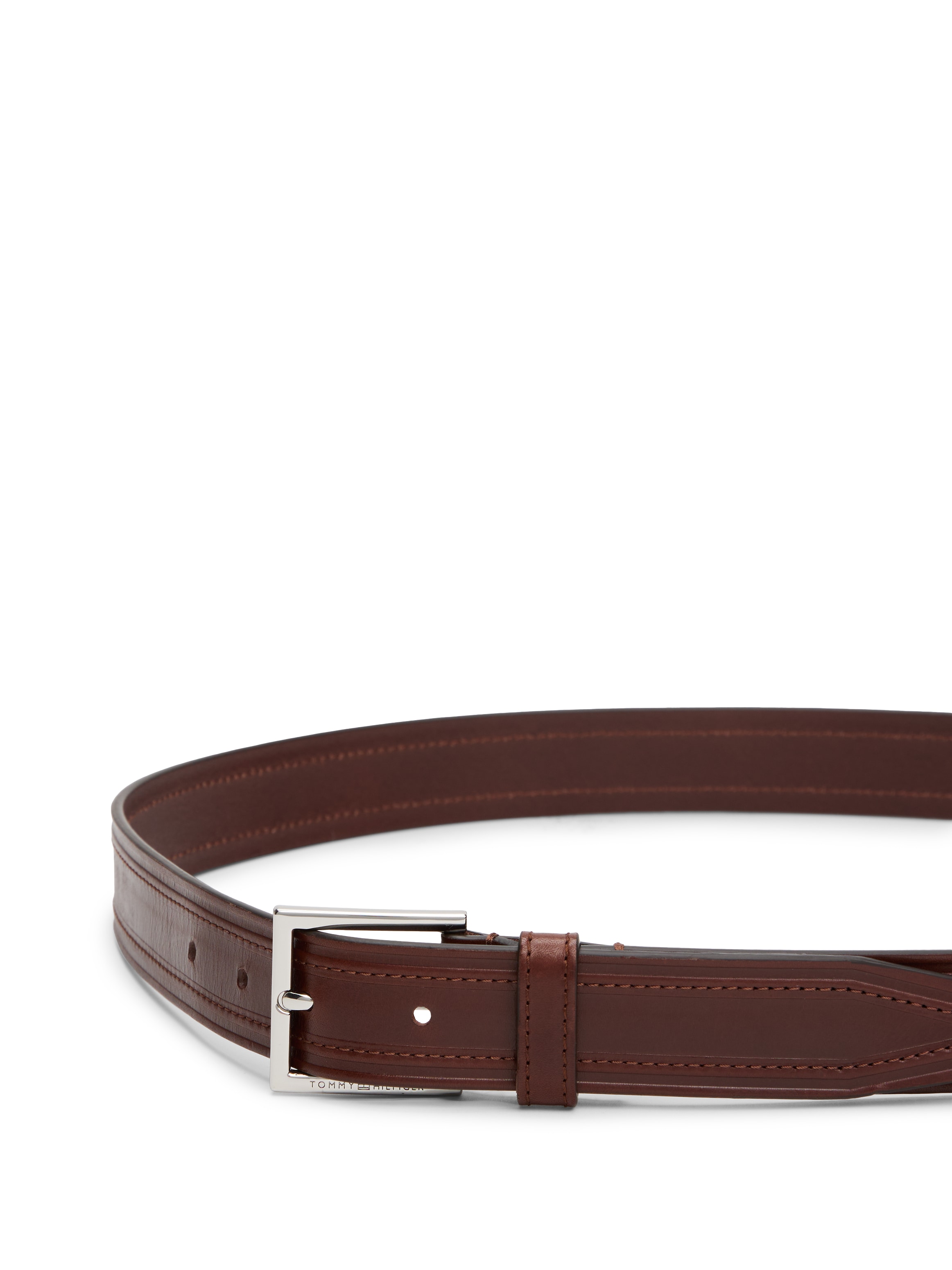 Tommy Hilfiger Ledergürtel »HUDSON EMBOSS LEATHER 3.0«, Größenverstellbar
