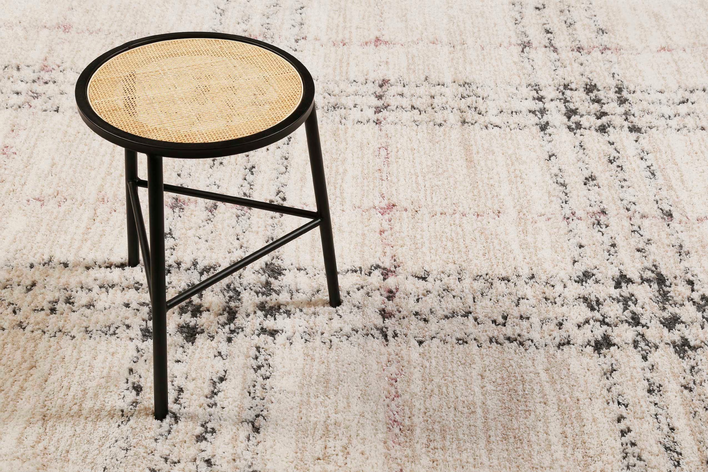 Esprit Hochflor-Teppich »Nora ESP-80336«, rechteckig, 30 mm Höhe, Shaggy, Langflor, mit Karo-Muster, Wohnzimmer