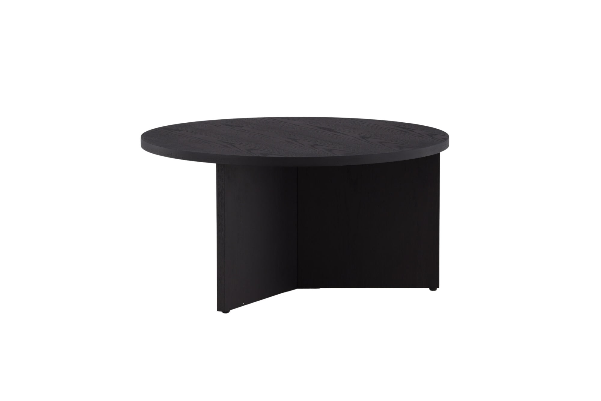 Venture Home Couchtisch »Saltö, kompakter Couchtisch in Holzfurnier-Optik, Schwarz, Ø 65 cm« Sofatisch, Furnier, rund, kompakt, niedrig, edel