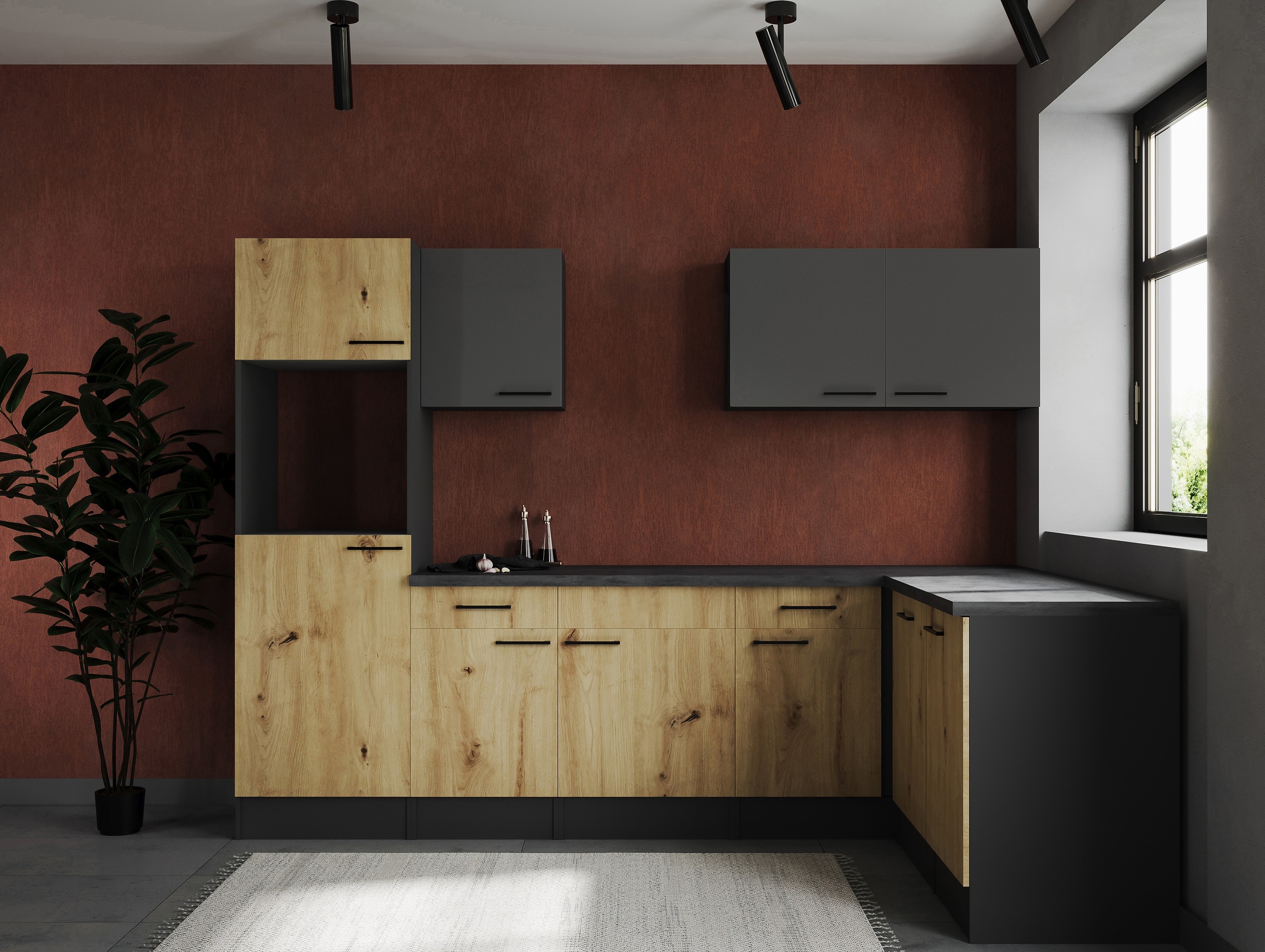 RESPEKTA Winkelküche "Oliver" Breite 280 cm, 90 cm Arbeitshöhe, in exklusiv günstig online kaufen