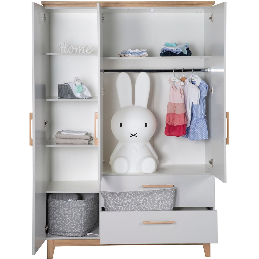 roba® Babyzimmer-Komplettset »Caro«, (Set, 3 St., Kinderbett, Schrank, Wickelkommode), mit Kinderbett, Schrank und Wickelkommode