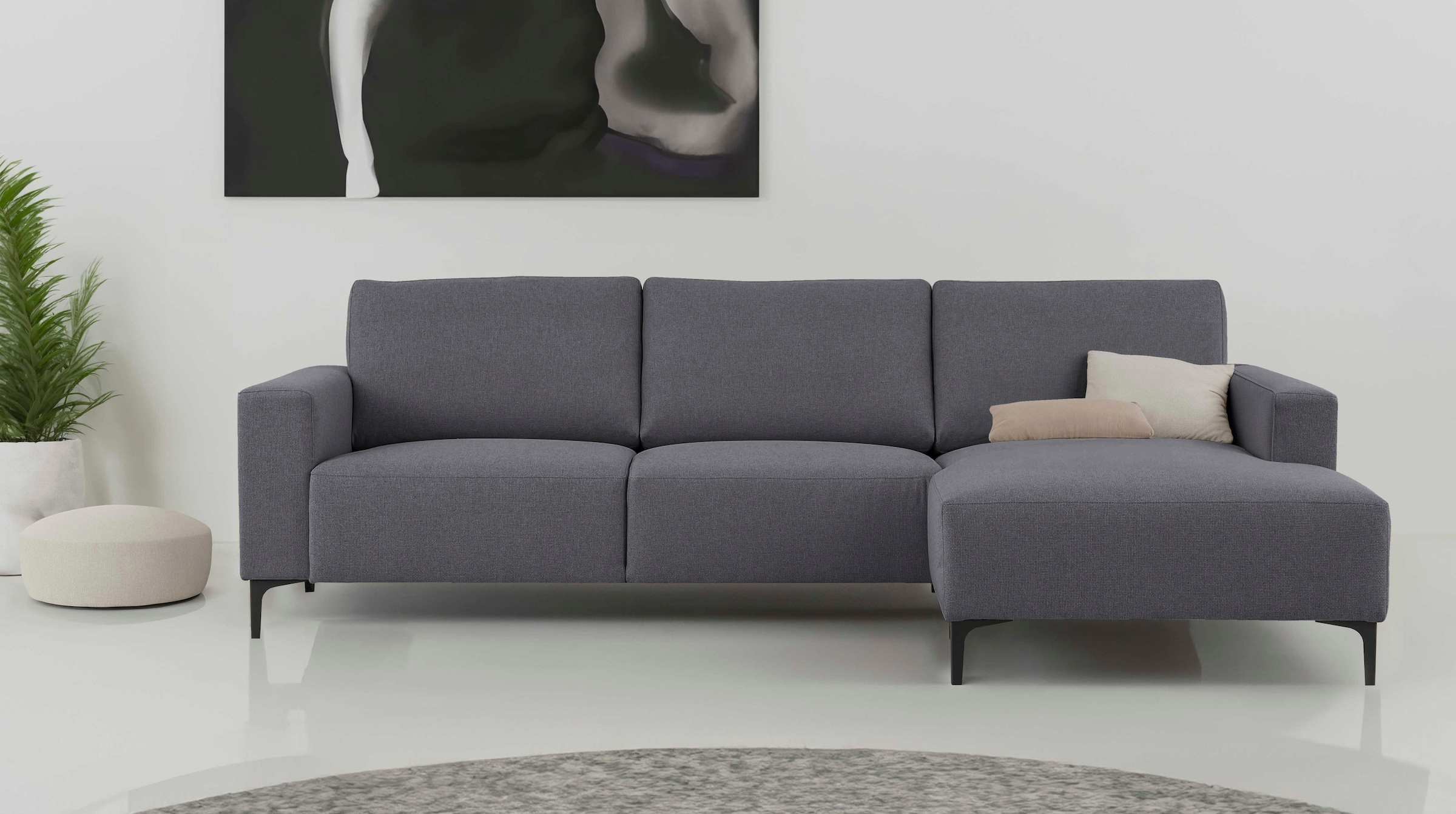Home affaire Ecksofa "Tournon, L-Form, Breite 262 cm, Webstoff, Chenille", günstig online kaufen