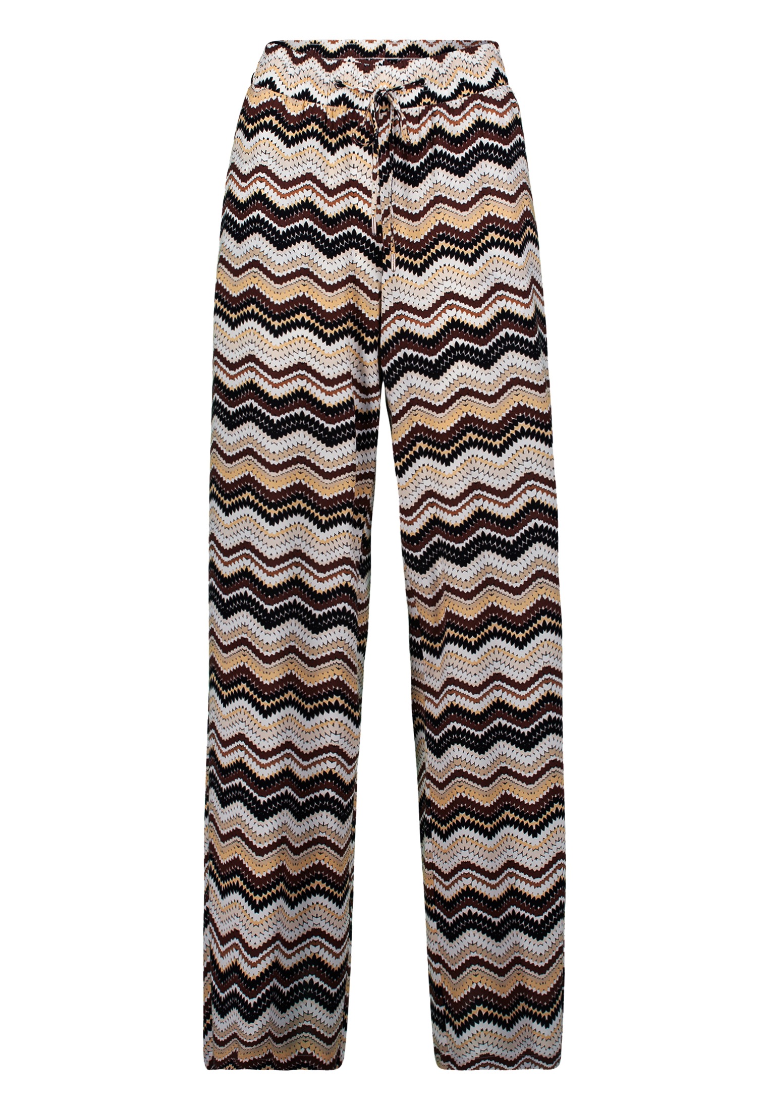 Zero Stoffhose "Damen Hose mit Zickzackmuster 30 Inch" Bindedetail günstig online kaufen