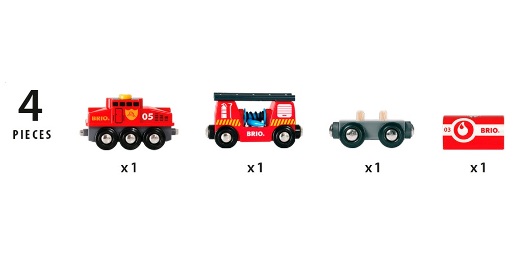 BRIO® Spielzeug-Zug »BRIO World - Feuerwehr-Löschzug«