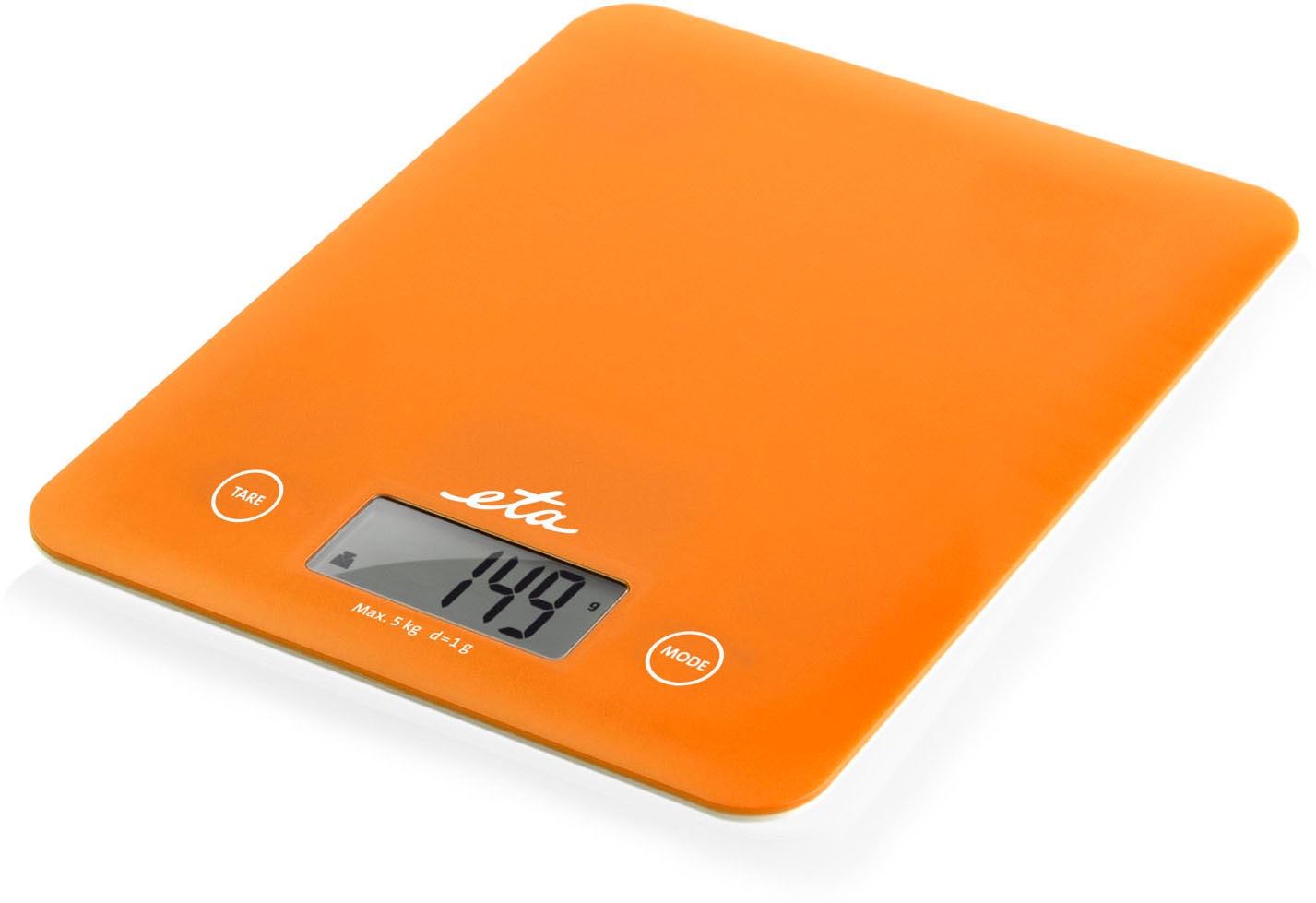 eta Küchenwaage "ETA277790030 Lori orange", (1 tlg.), bis 5kg, Genauigkeit 1g, LCD-Display, TARE