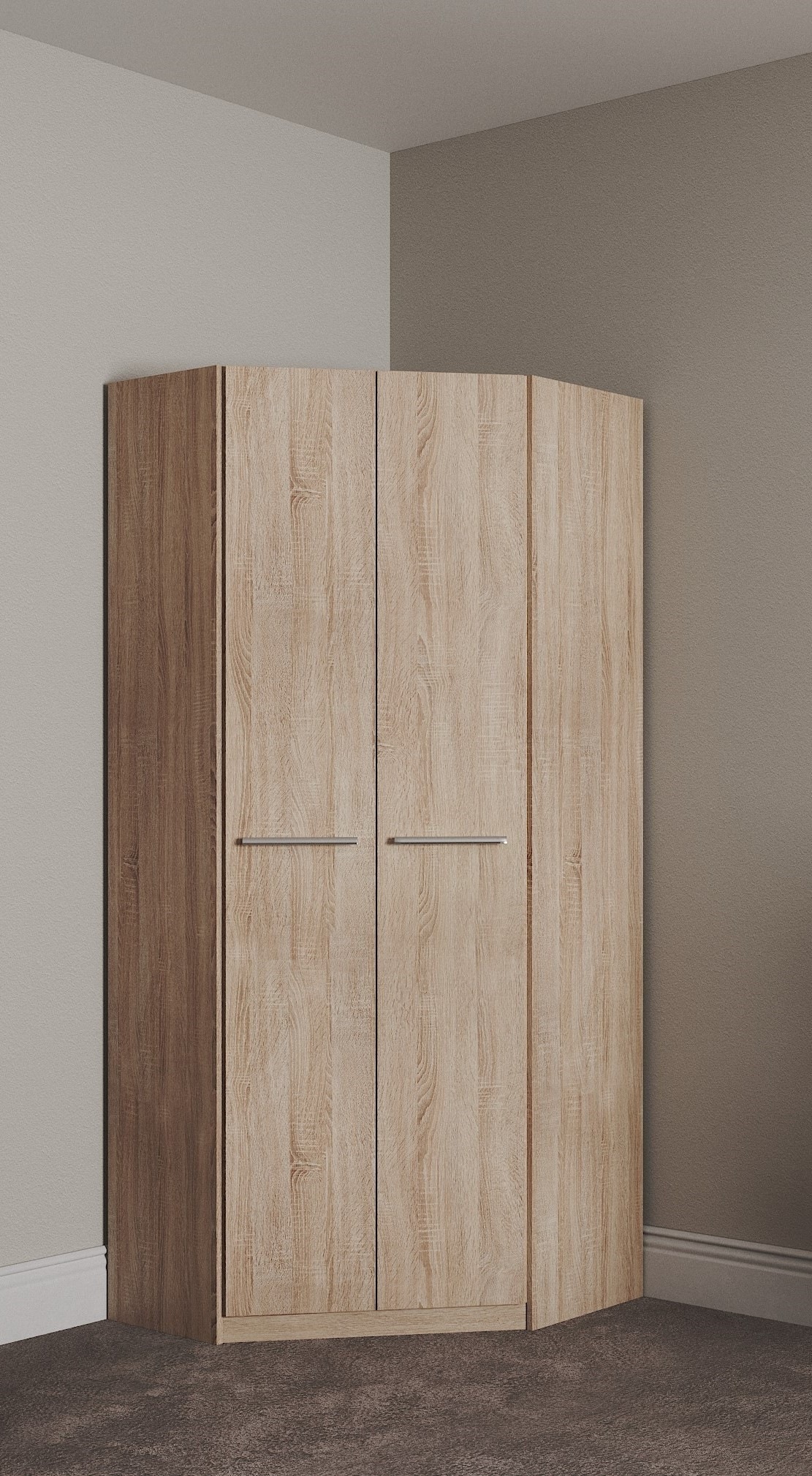 priess "Barcelona Kleiderschrank Ecklösung Raumwunder" in 2 Tiefen Schrank Eckschrank Garderobe