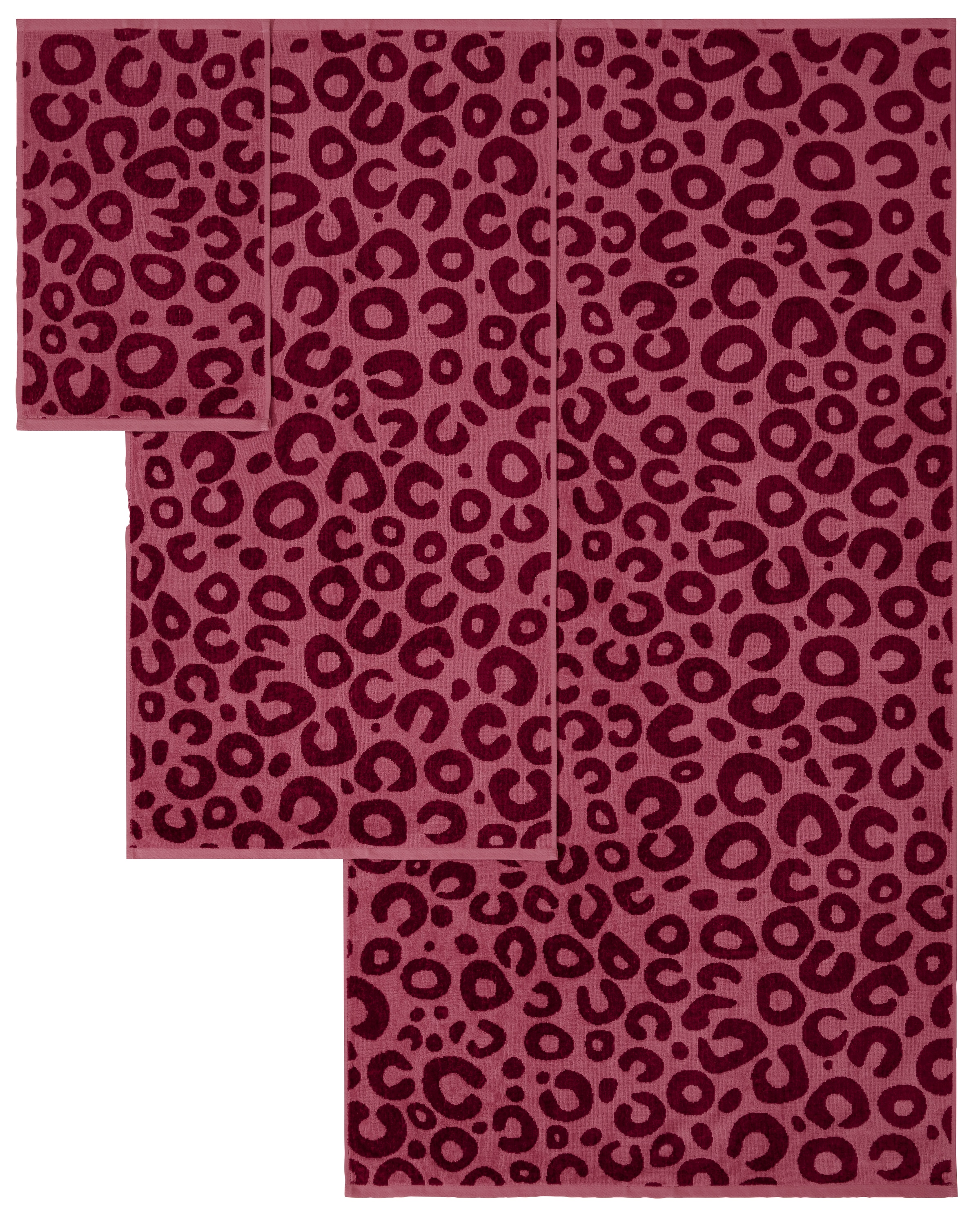 my home Handtuch Set »Anna Leopardmuster, 8-tlg Handtuch-Set, 100% Baumwolle«, Set, 8 tlg., Walkfrottee, Duschtücher, Handtücher und Gästetücher, weich, saugstark, modern, Leo