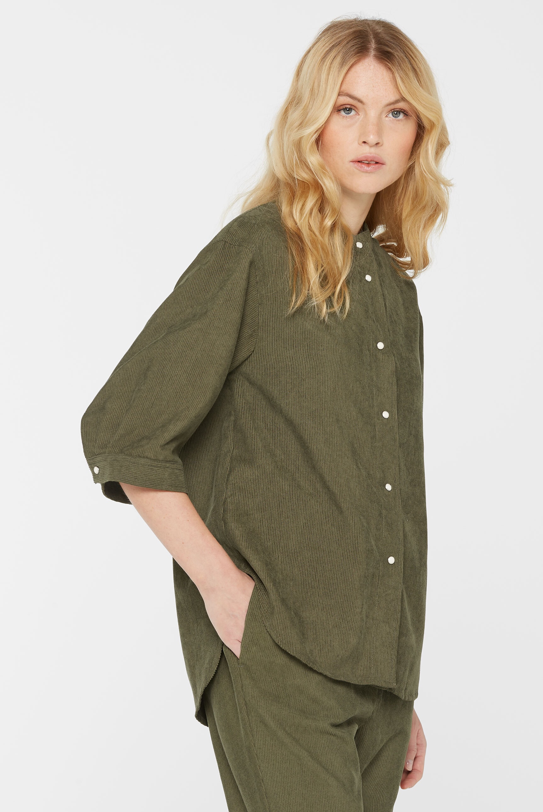 SENSES.THE LABEL Kurzarmbluse, aus Feincord günstig online kaufen