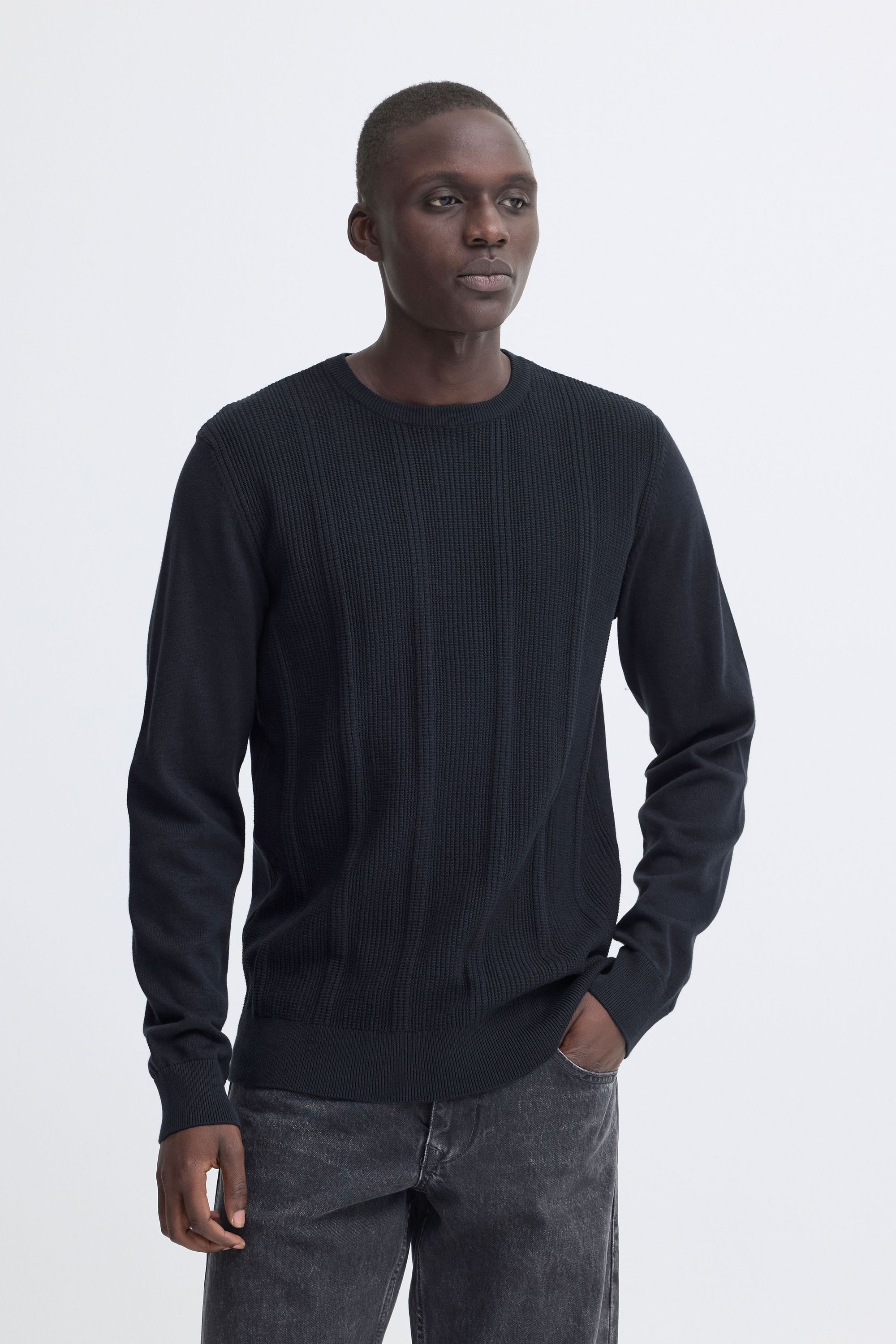 Blend Strickpullover "BHBaron" Bequemer Feinstrick-Pullover mit strukturier günstig online kaufen