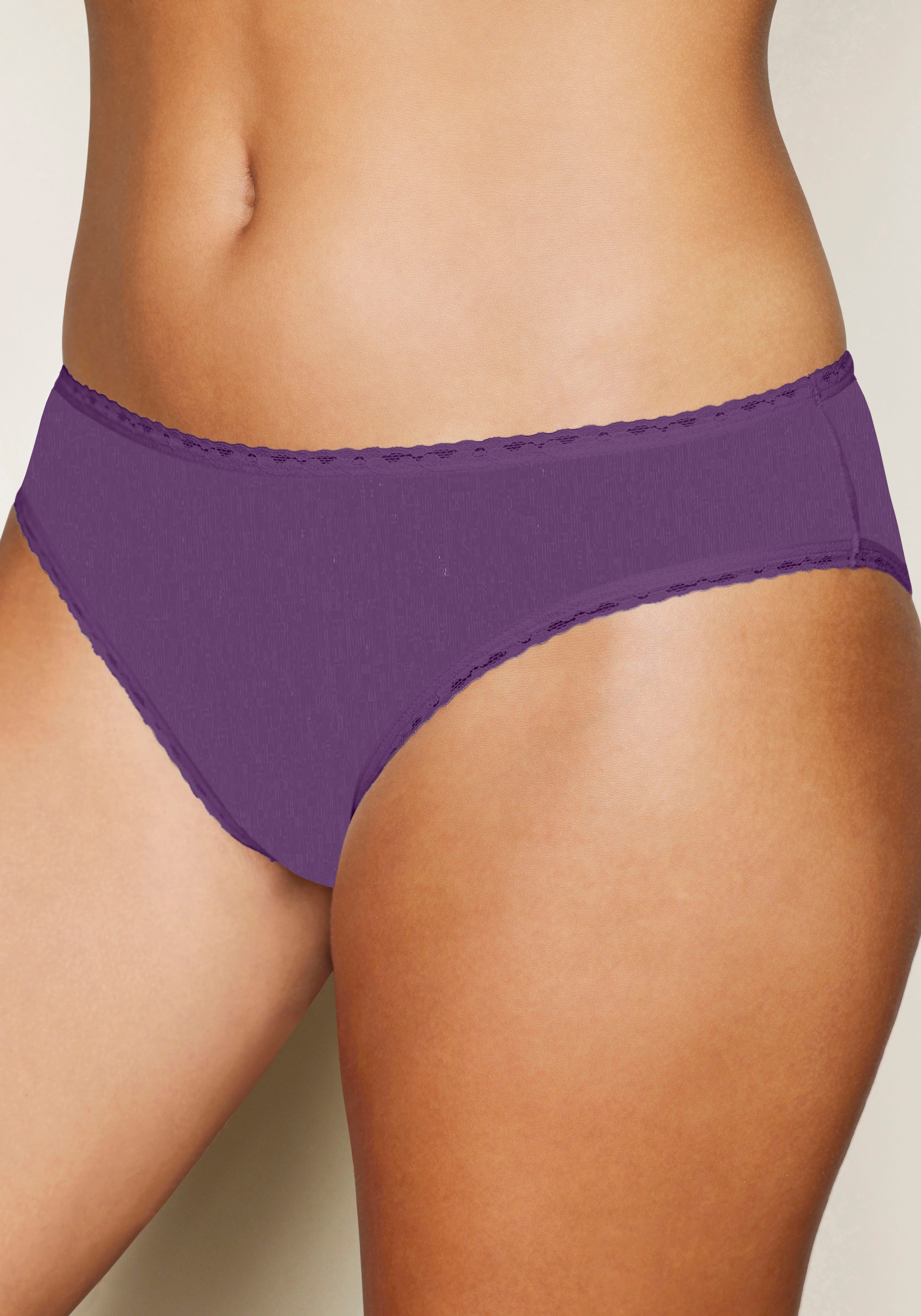 LASCANA Jazz-Pants Slips, (5er-Pack), mit süßen Herzchen-Prints und aus elastischer Baumwoll-Qualität