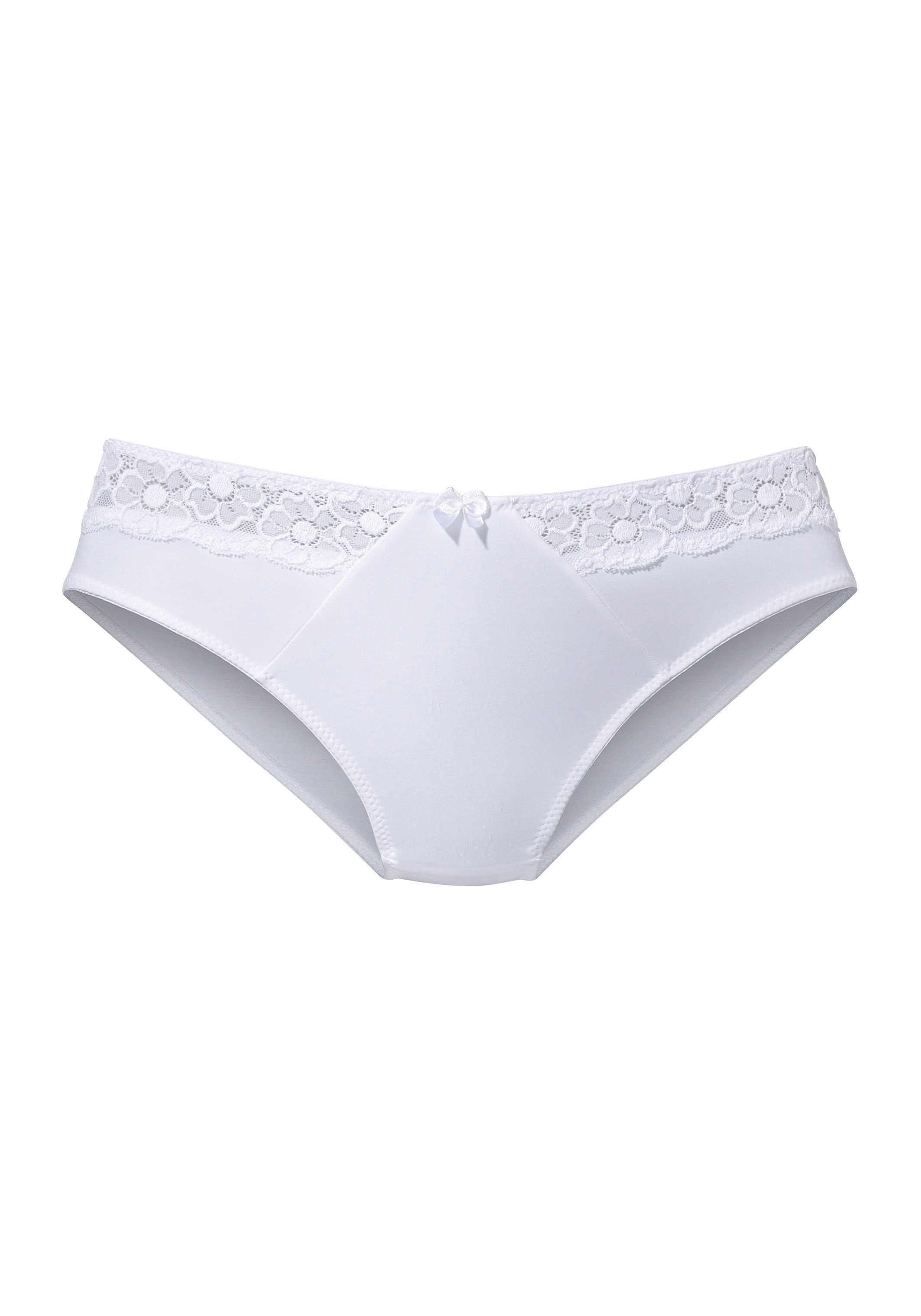 LASCANA Slip mit seitlichen Spitzeneinsätzen
