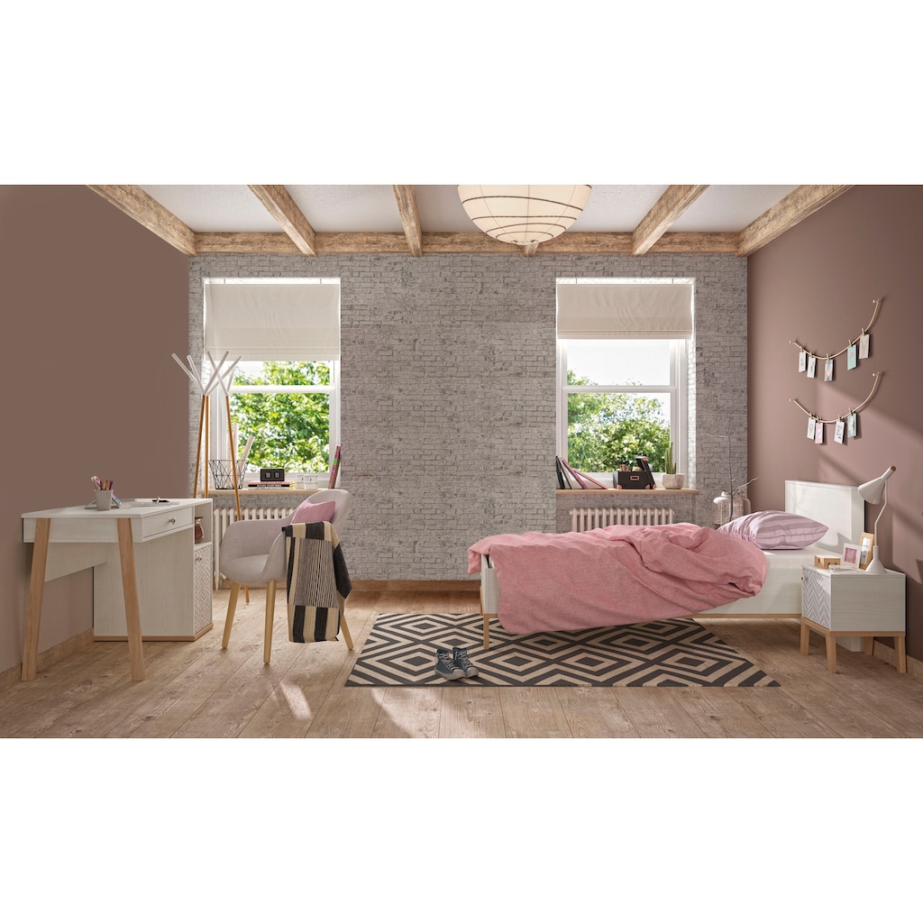 Gami Jugendzimmer-Set »Alika«, (Set, 3 St., Bett, Nachttisch, Schreibtisch)