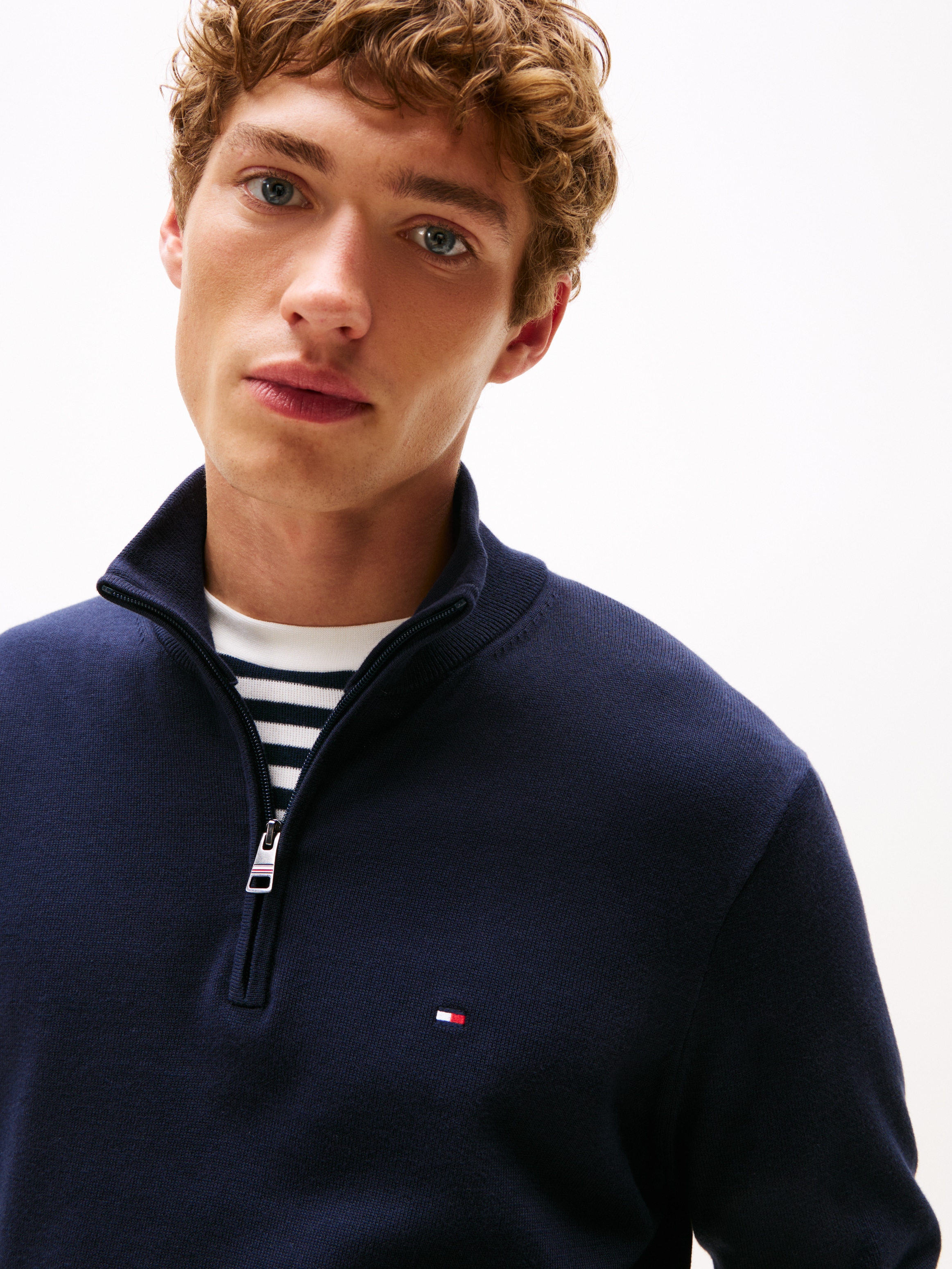 Tommy Hilfiger Troyer »ESSENTIAL COTTON ZIP MOCK«