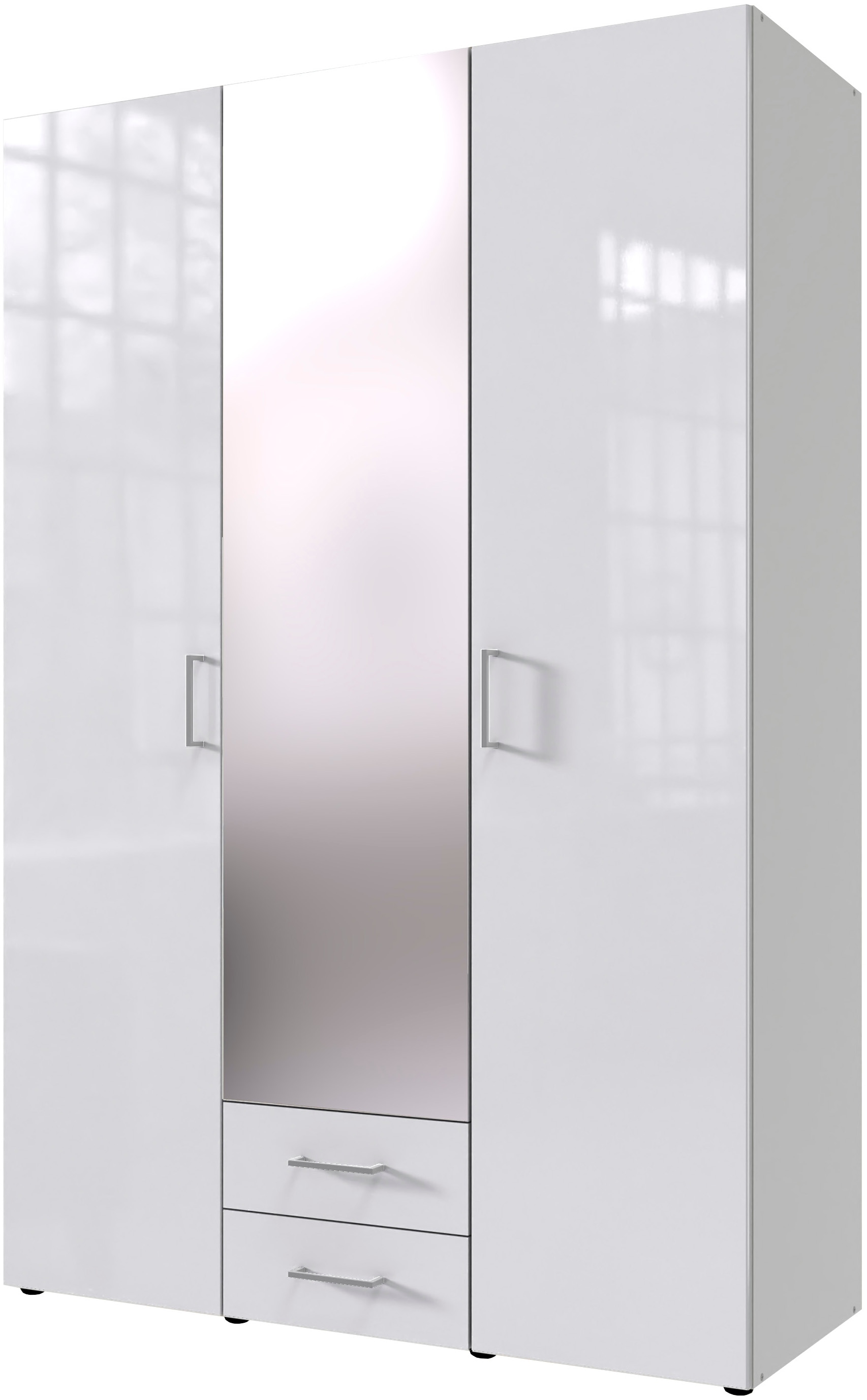 Wimex Drehtürenschrank "Mugano" mit langen oder kurzen Griffen aus Metall, günstig online kaufen