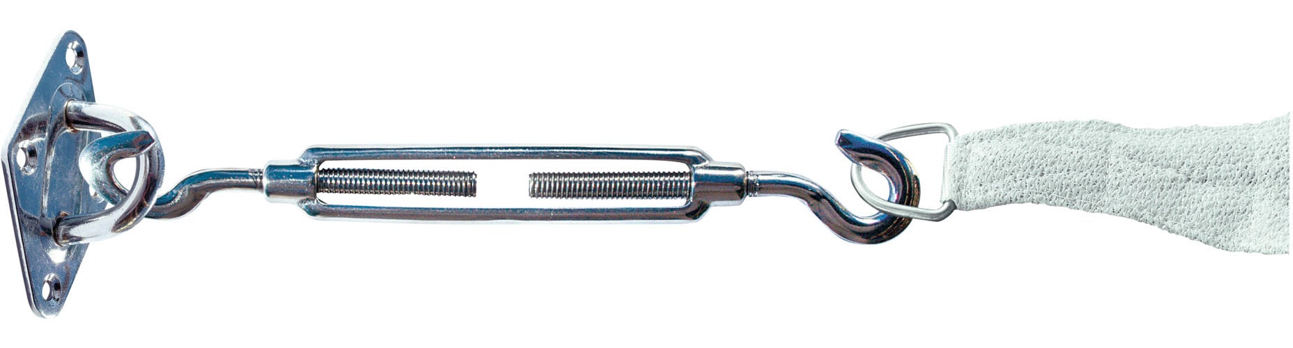Windhager Seilspanngarnitur »Spannanker aus Edelstahl, zum Spannen von Sonnensegel« Segelspanner mit 2 Haken, 29 cm, Tragkraft max. 80 kg