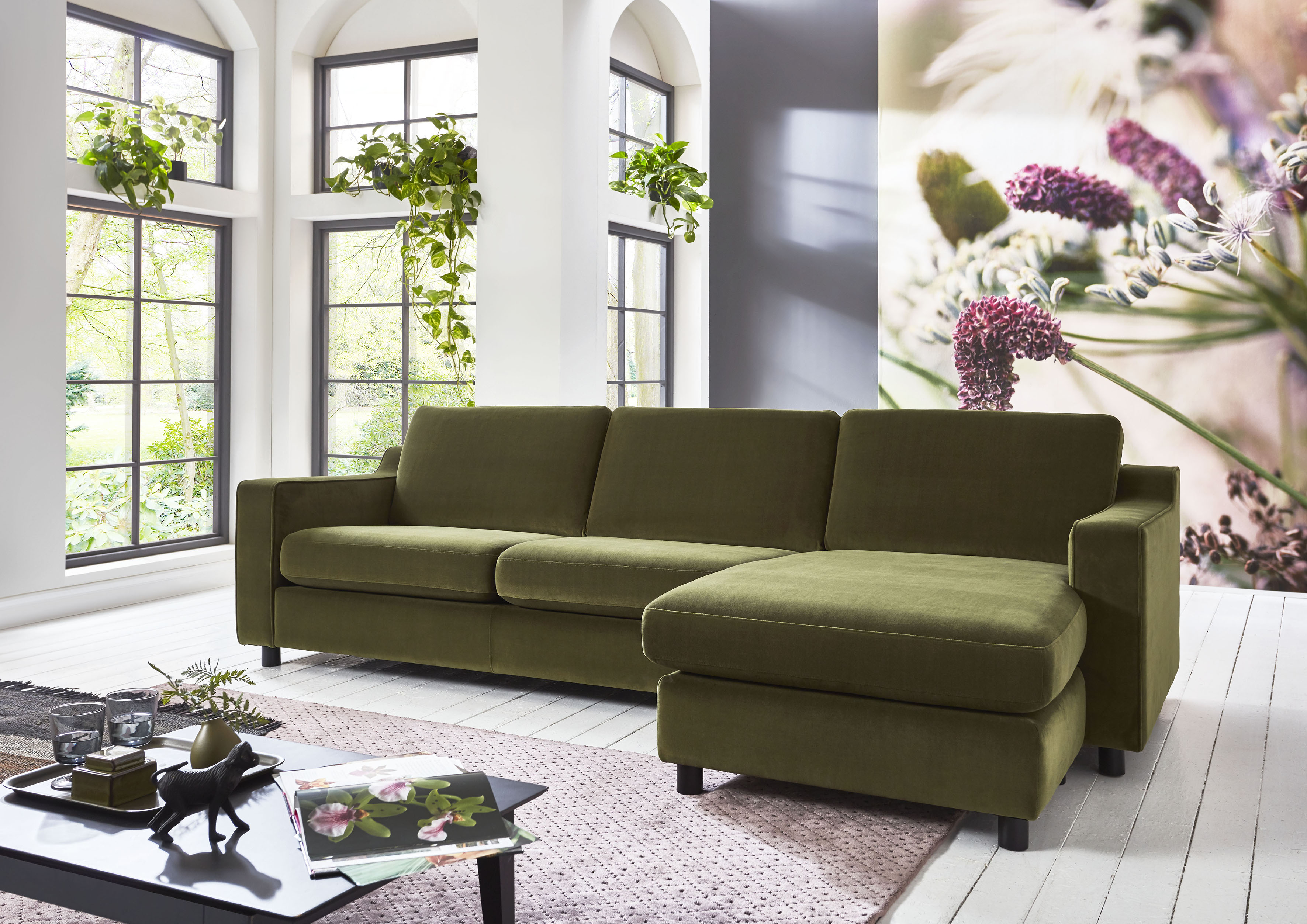 OTTO home Ecksofa "Luka L-Form" pflegeleichter Samtvelours