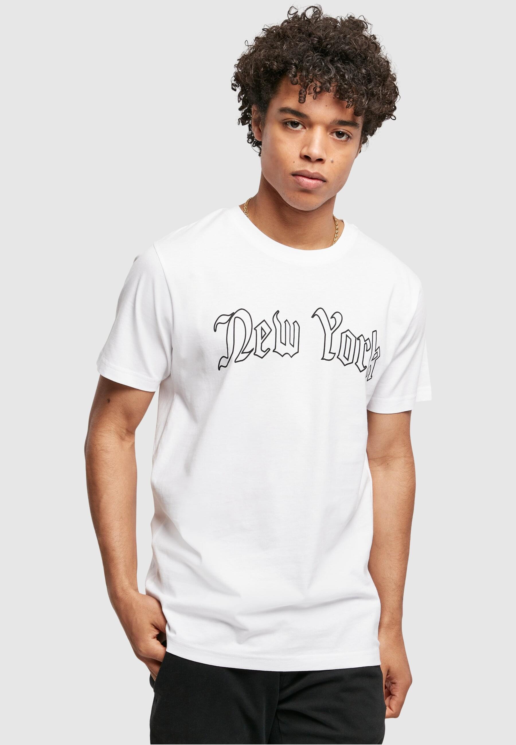 Thumbnail - MisterTee Kurzarmshirt "MisterTee Herren New York Wording Tee", (1 tlg.)