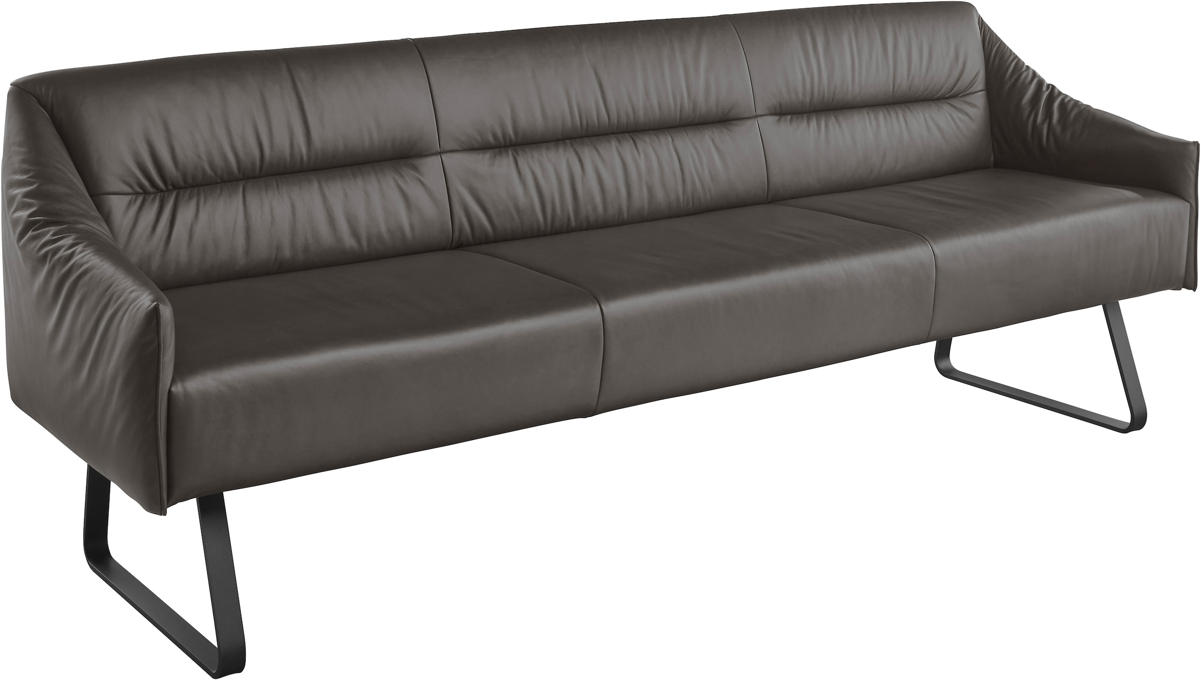 Musterring Essbank "JustB SP500" 1 Stk. tlg. Metallkufe schwarz, verschiedene Farben, Breite 220 oder 250 cm