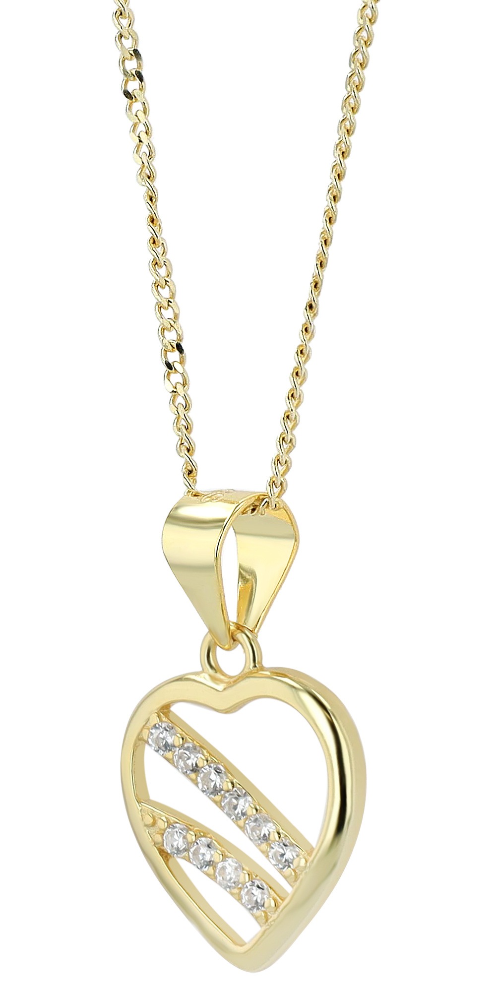 Adelia´s Kettenanhänger »Damen Anhänger – Herz Herzanhänger aus 925 Silber mit Zirkonia« ()  Ein Geschenk, das Freude macht