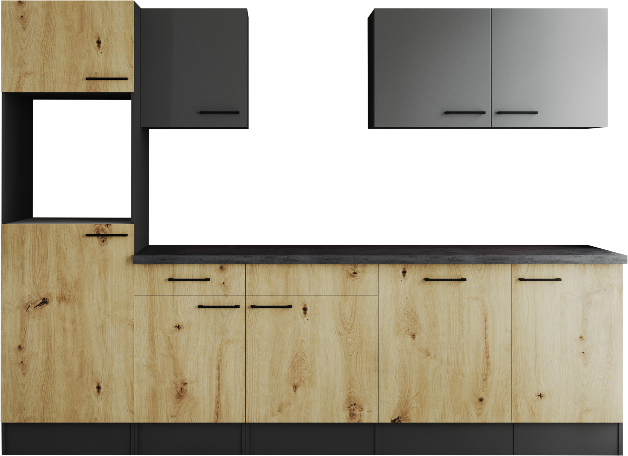 RESPEKTA Küchenzeile "Oliver" Breite 280 cm, 90 cm Arbeitshöhe, in exklusiv günstig online kaufen