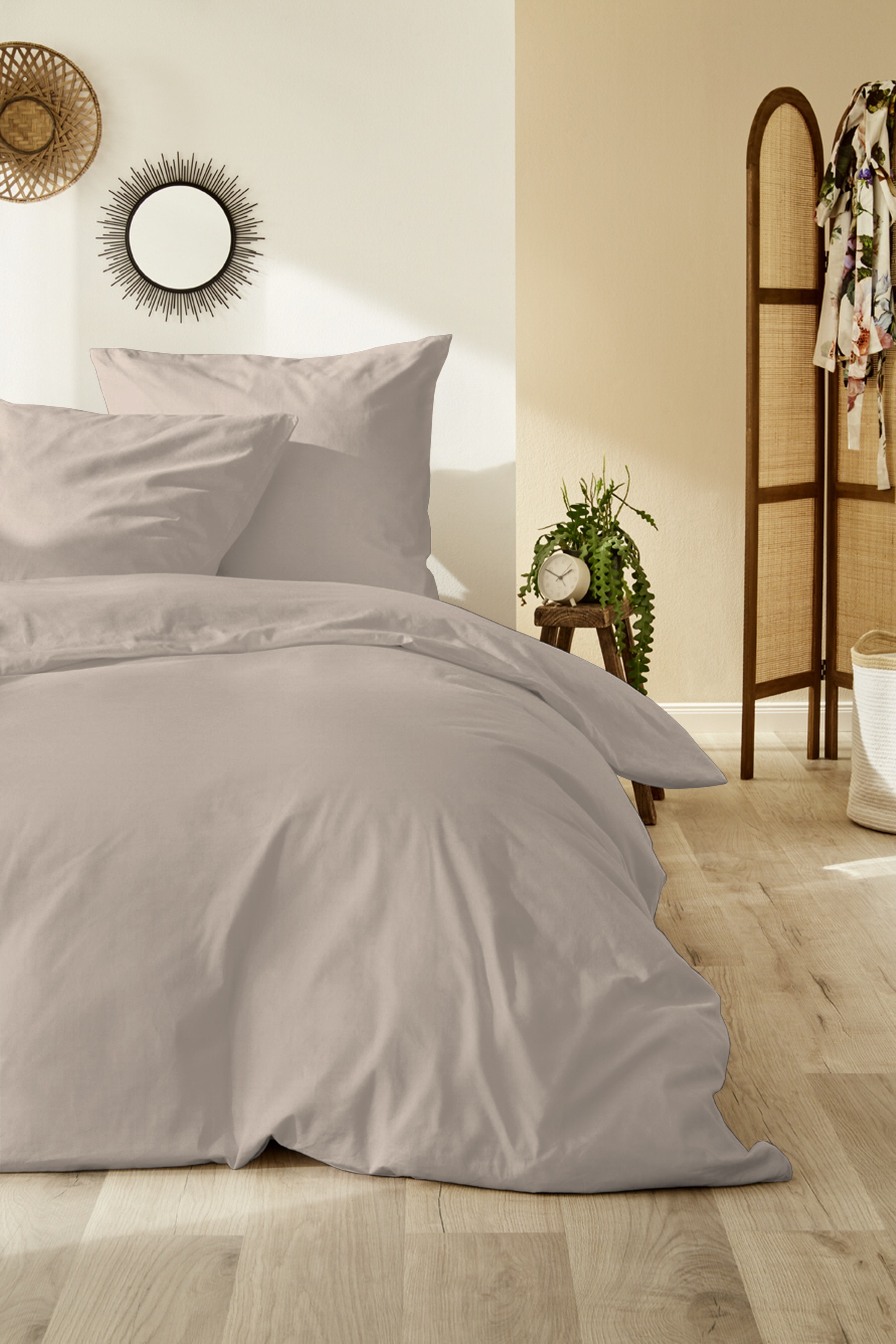 Primera Bettwäsche "Edelflanell-Bettwäsche Smooth" 2 Stk. im natürlichen Un günstig online kaufen