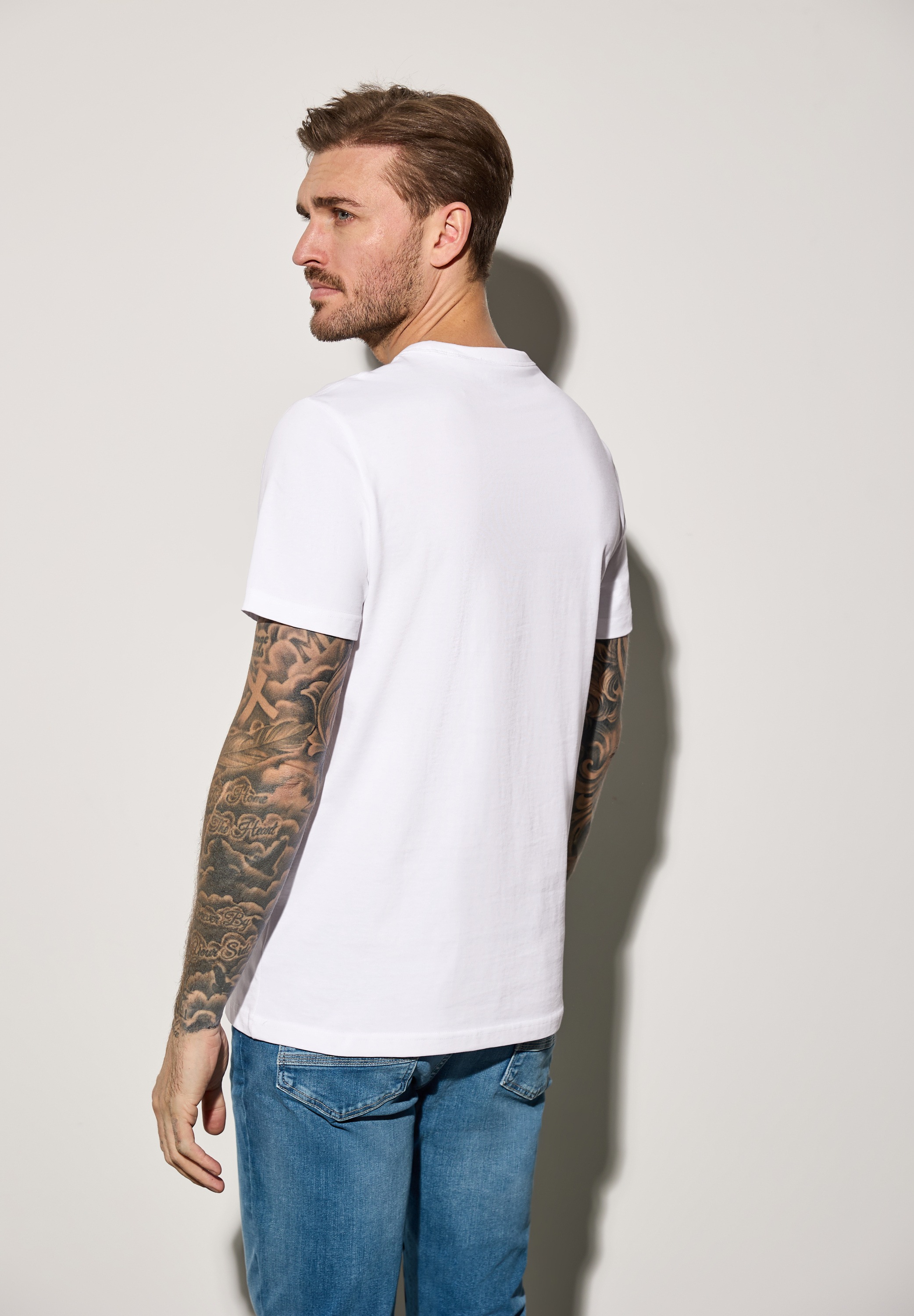 STREET ONE MEN T-Shirt aus reiner Baumwolle günstig online kaufen