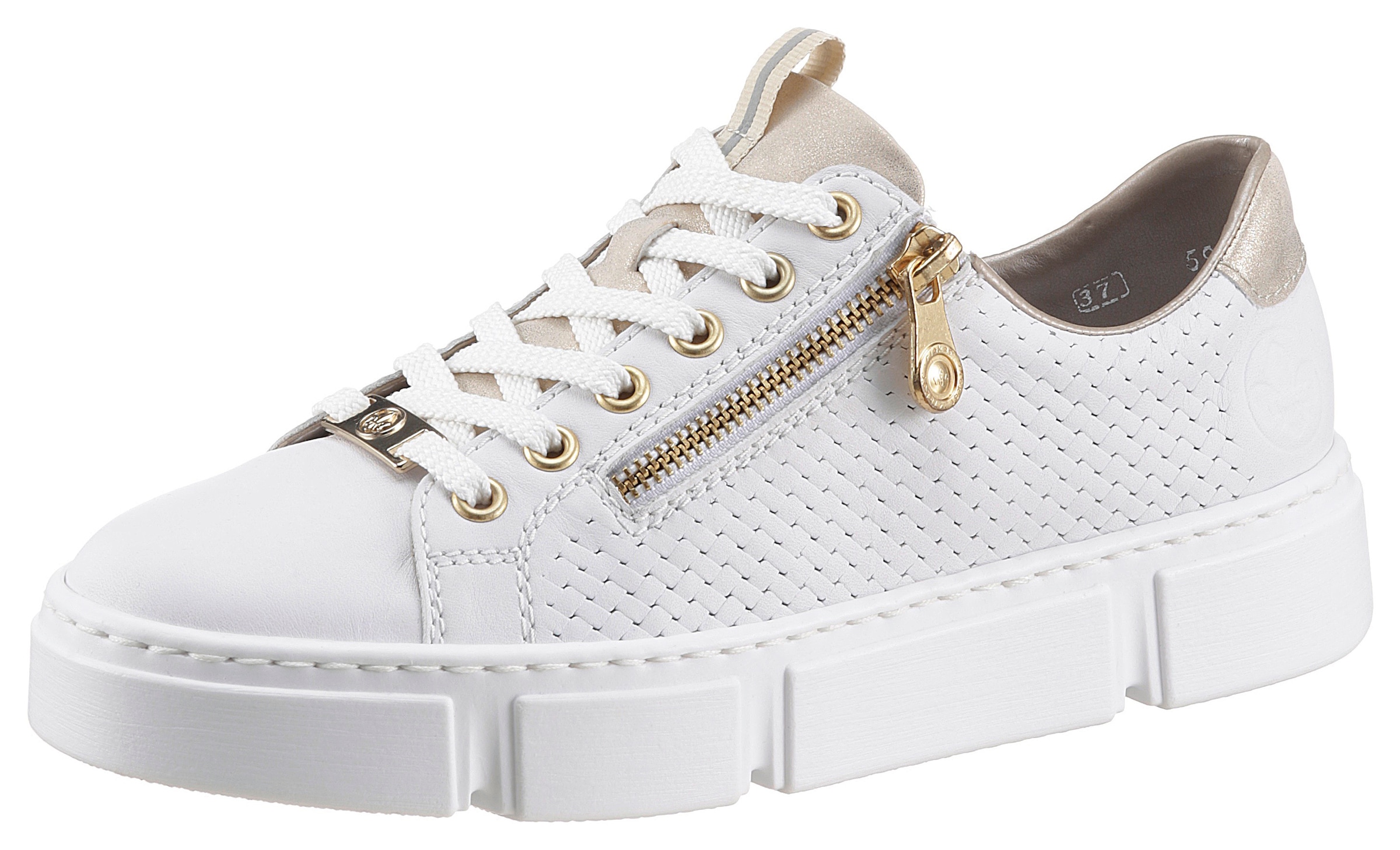 Rieker Plateausneaker su goldfarbenen Details...