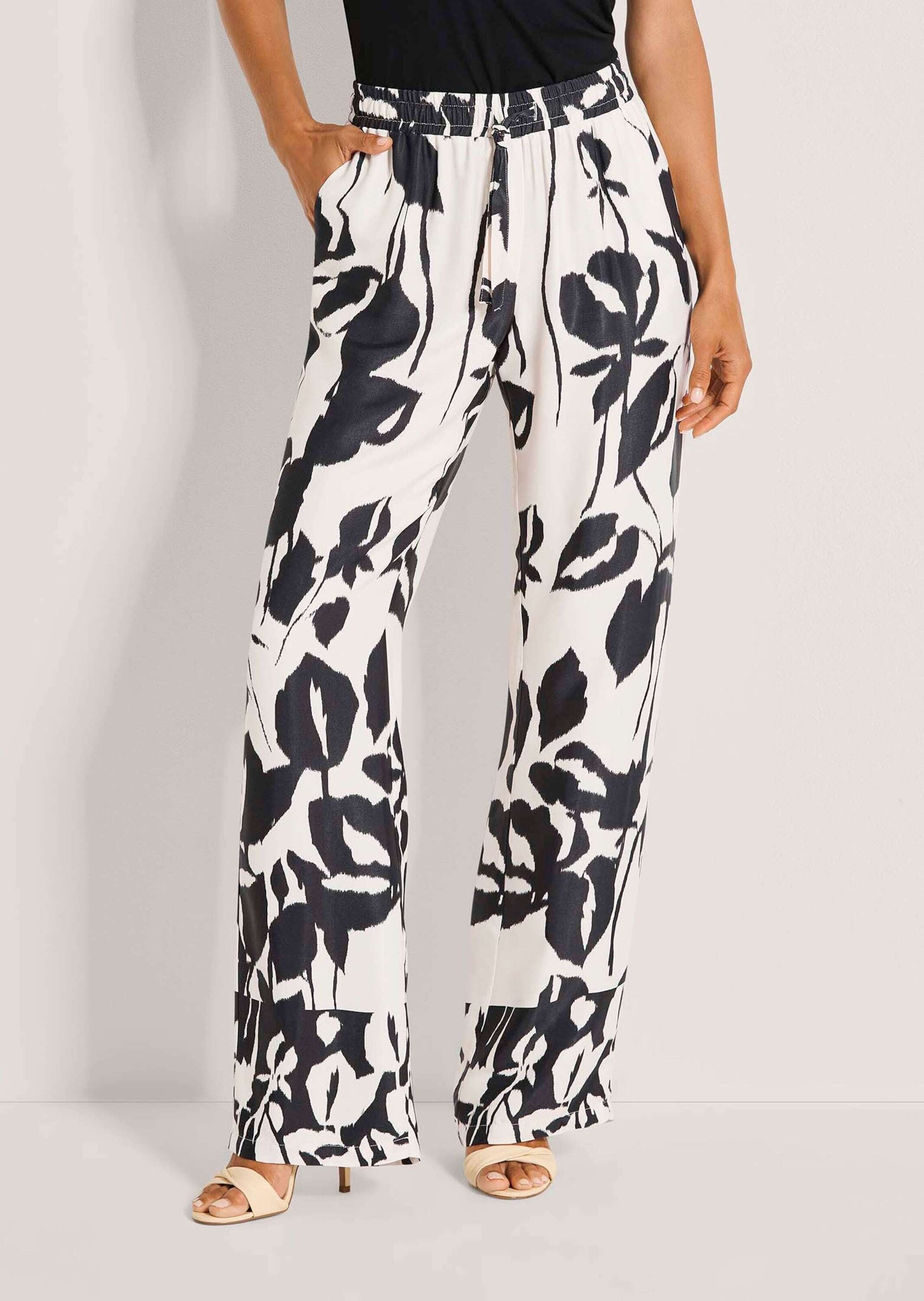 MADELEINE Chinos »Palazzohose Sommerhose mit floralem Muster«