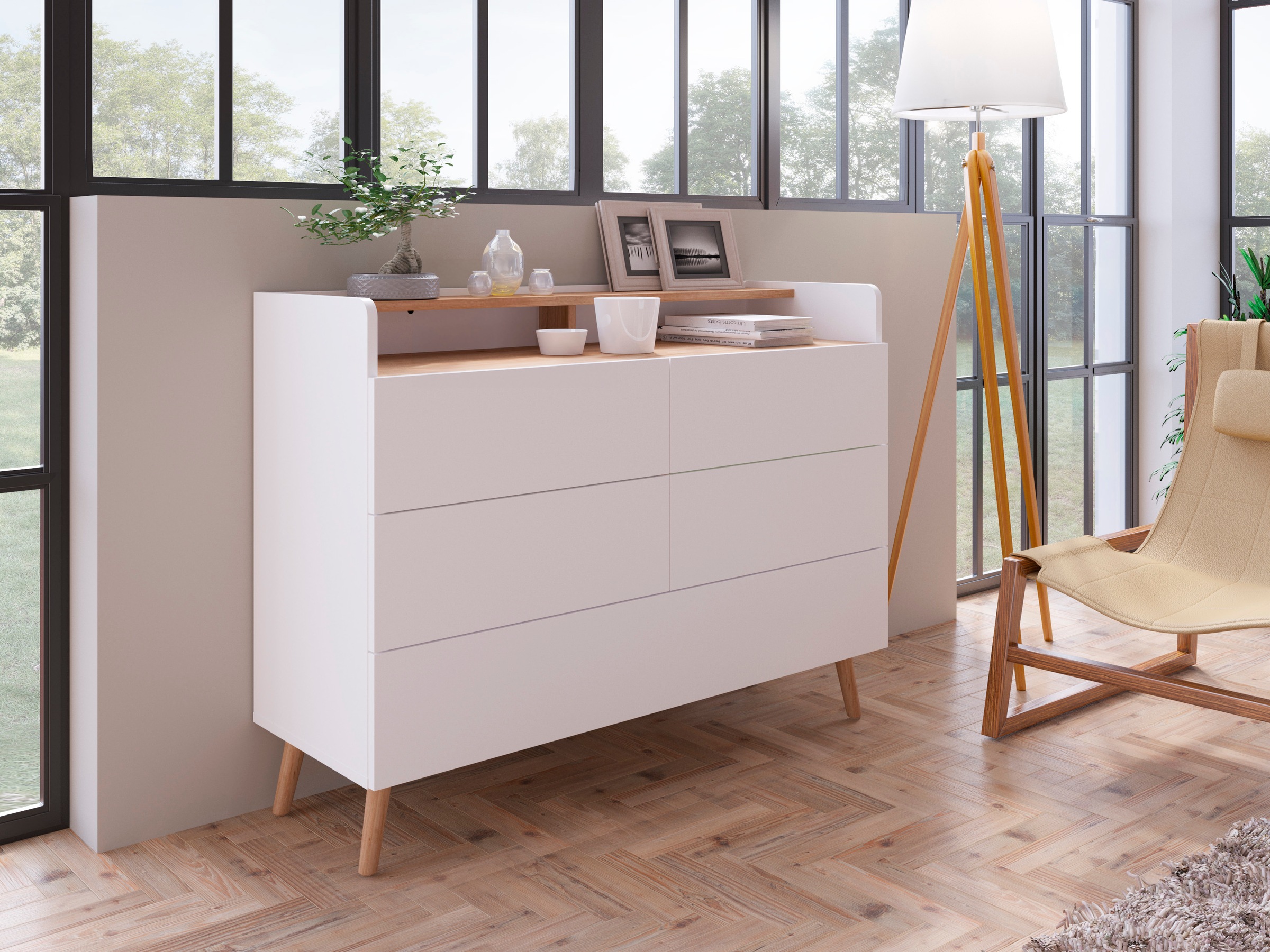 Home affaire Kommode "Scandi" Höhe 102 cm günstig online kaufen
