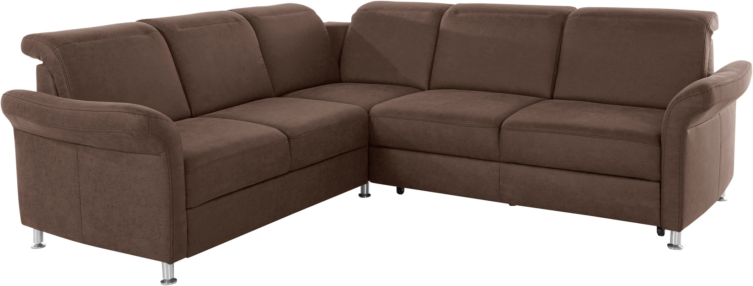 Thumbnail - sit&more Ecksofa "Darwin L-Form" inklusive Federkern, wahlweise mit Kopfteilverstellung, Bettfunktion