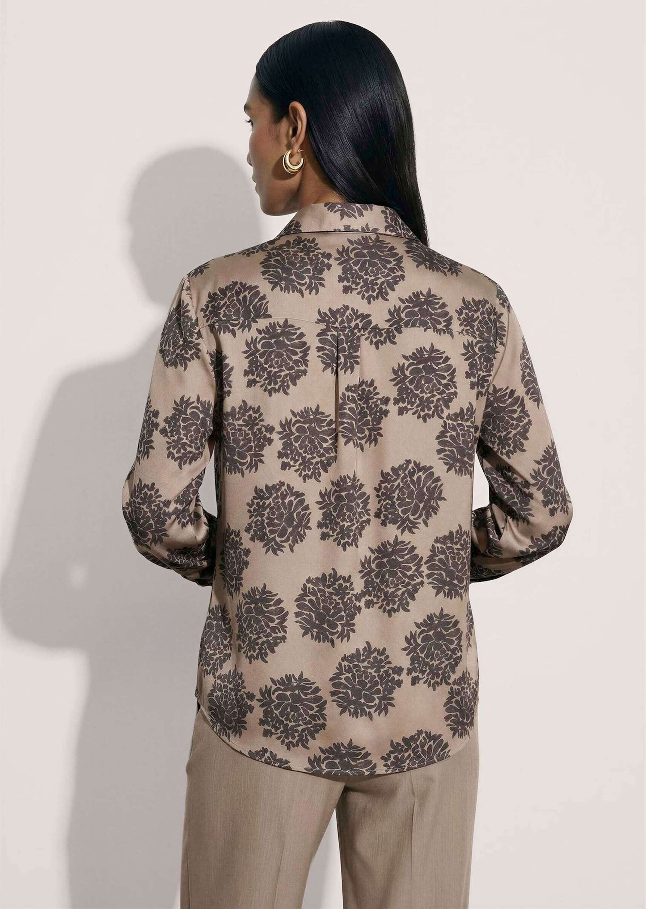 MADELEINE Langarmbluse »Bluse Hemdbluse mit floralem Print«