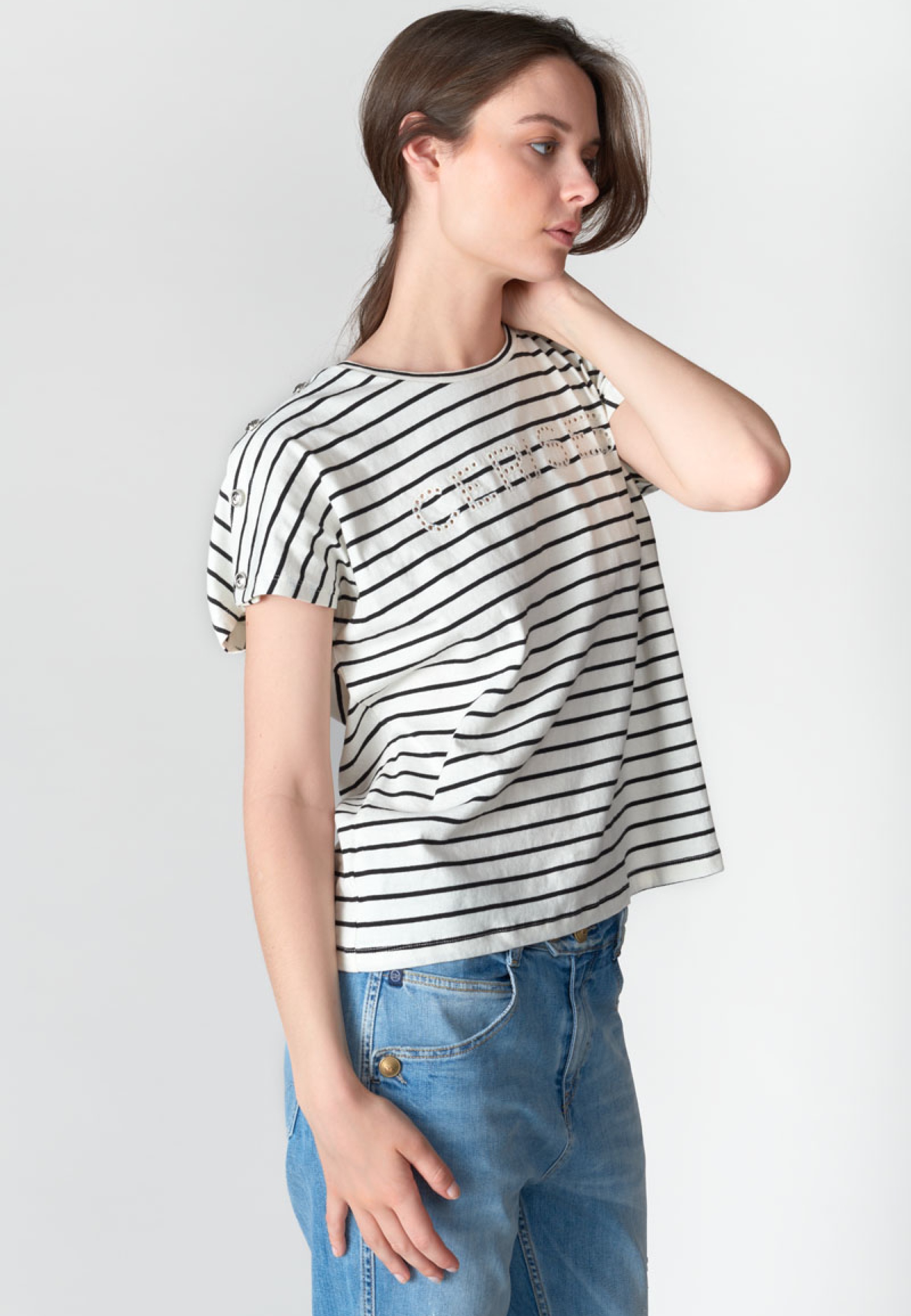 Le Temps Des Cerises T-Shirt »LILAS«, in gestreiftem Design