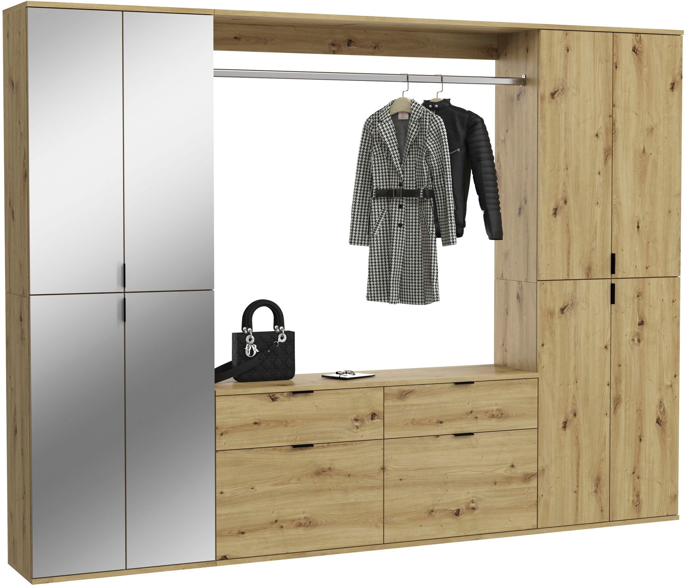 Home affaire Garderoben-Set "Trondheim, Breite 243 cm, 5-teilig, bestehend günstig online kaufen